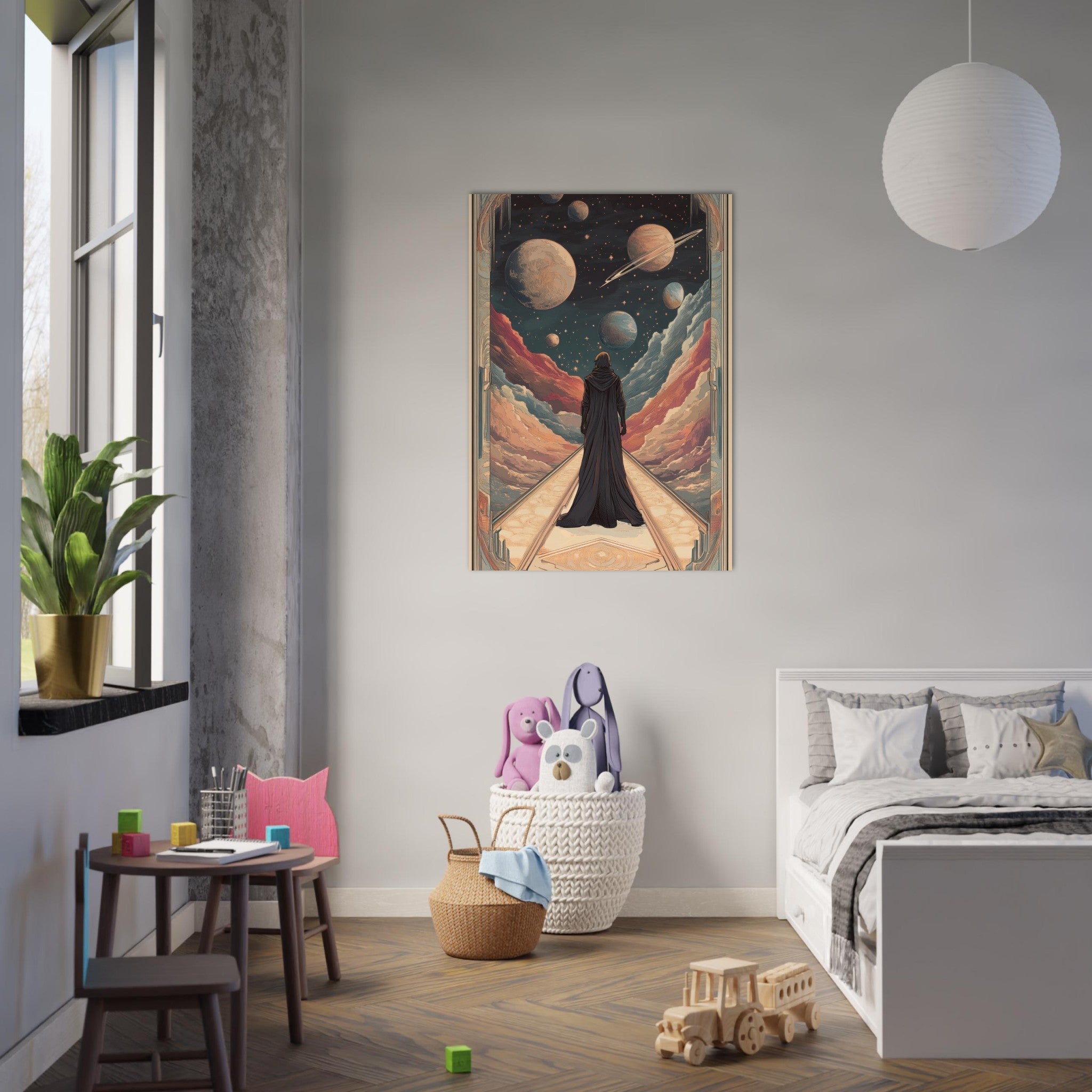 Aluminum Print Portrait - The Astral Voyager An Art Nouveau poster 2 - Shop Ai Art WebShop - Digital Art online Store