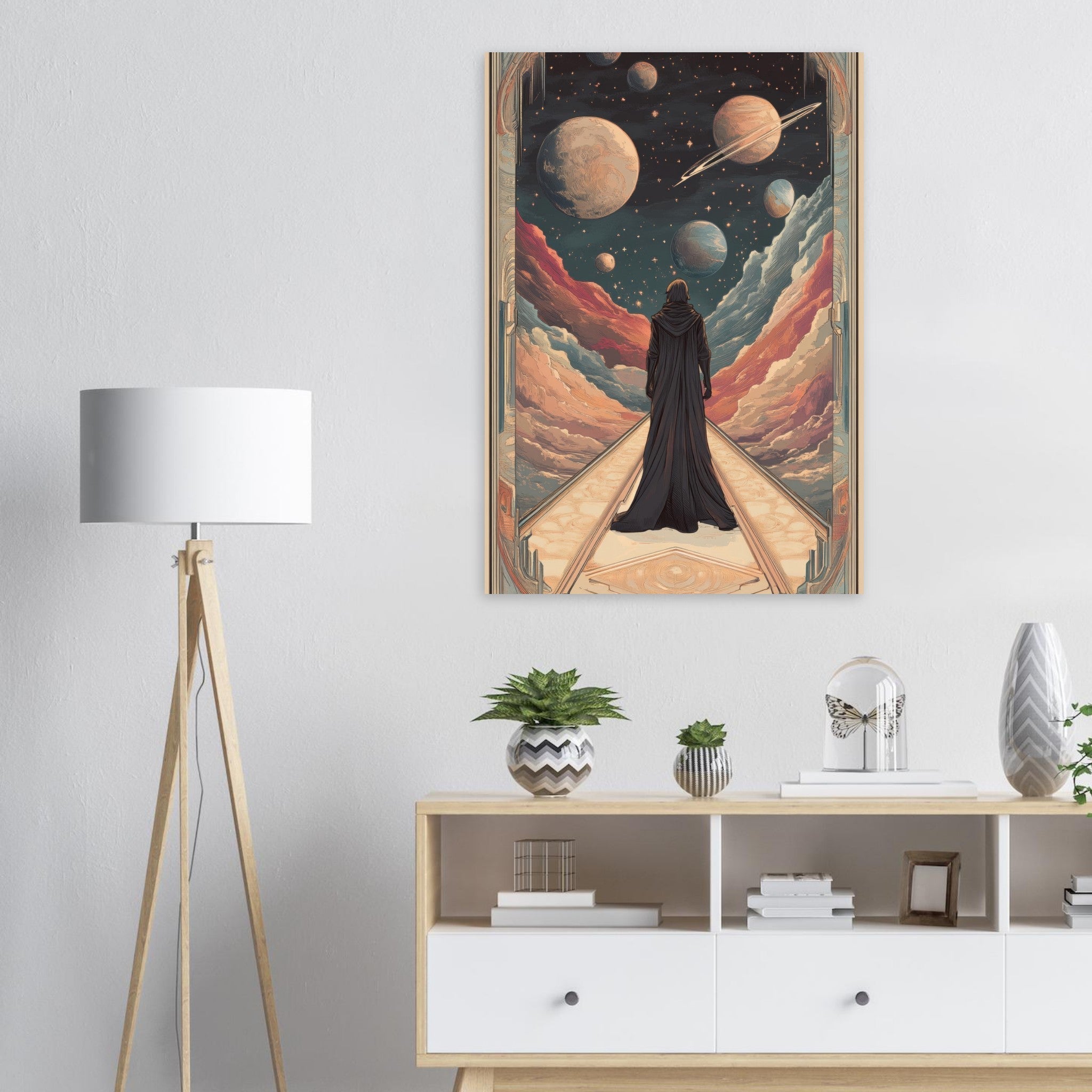Aluminum Print Portrait - The Astral Voyager An Art Nouveau poster 2 - Shop Ai Art WebShop - Digital Art online Store