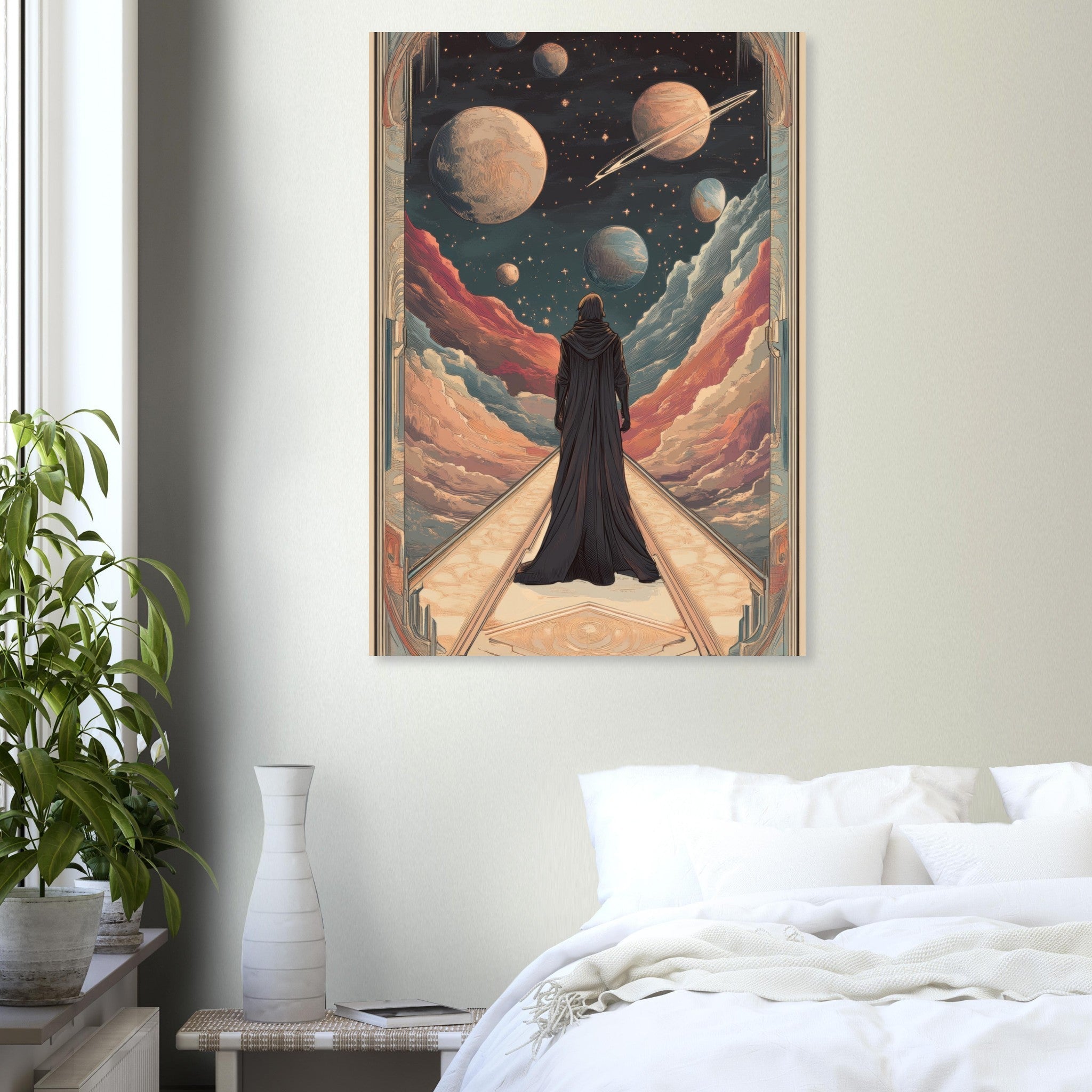 Aluminum Print Portrait - The Astral Voyager An Art Nouveau poster 2 - Shop Ai Art WebShop - Digital Art online Store