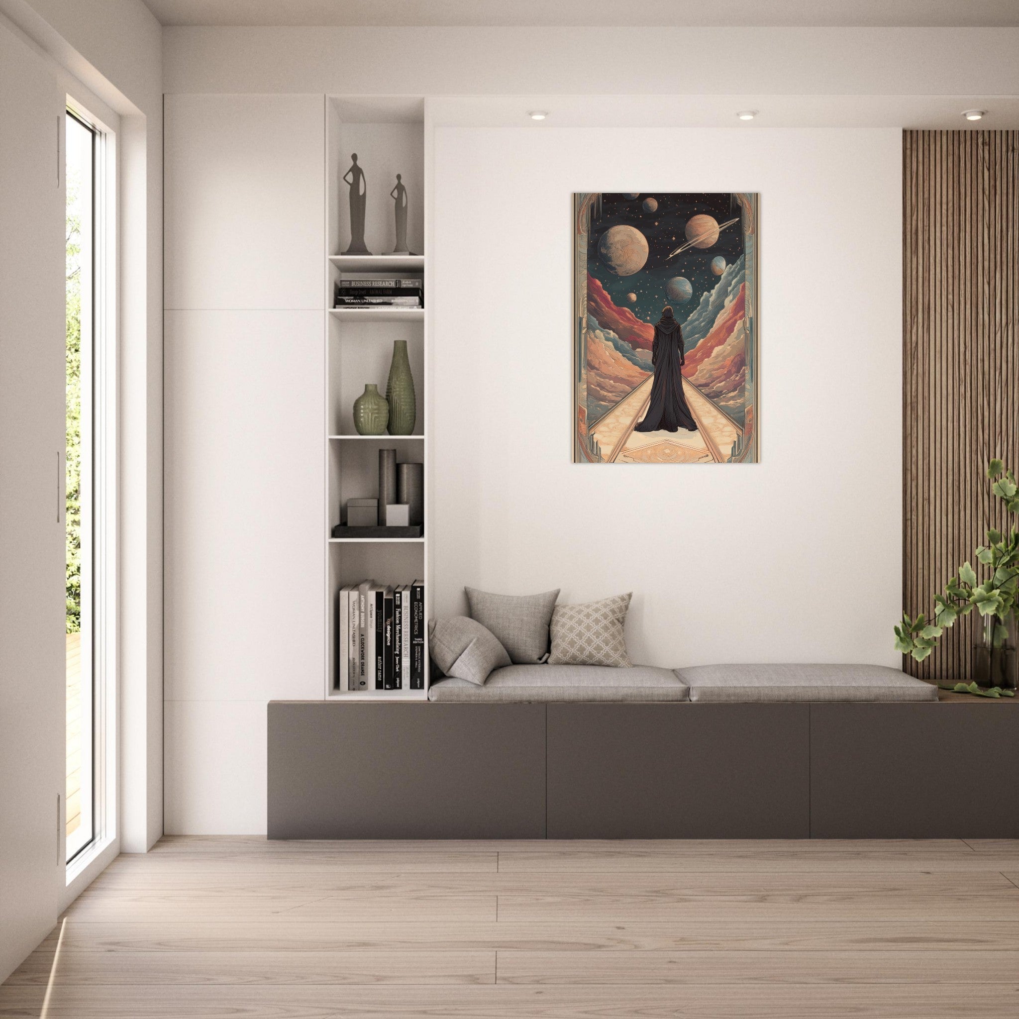 Aluminum Print Portrait - The Astral Voyager An Art Nouveau poster 2 - Shop Ai Art WebShop - Digital Art online Store