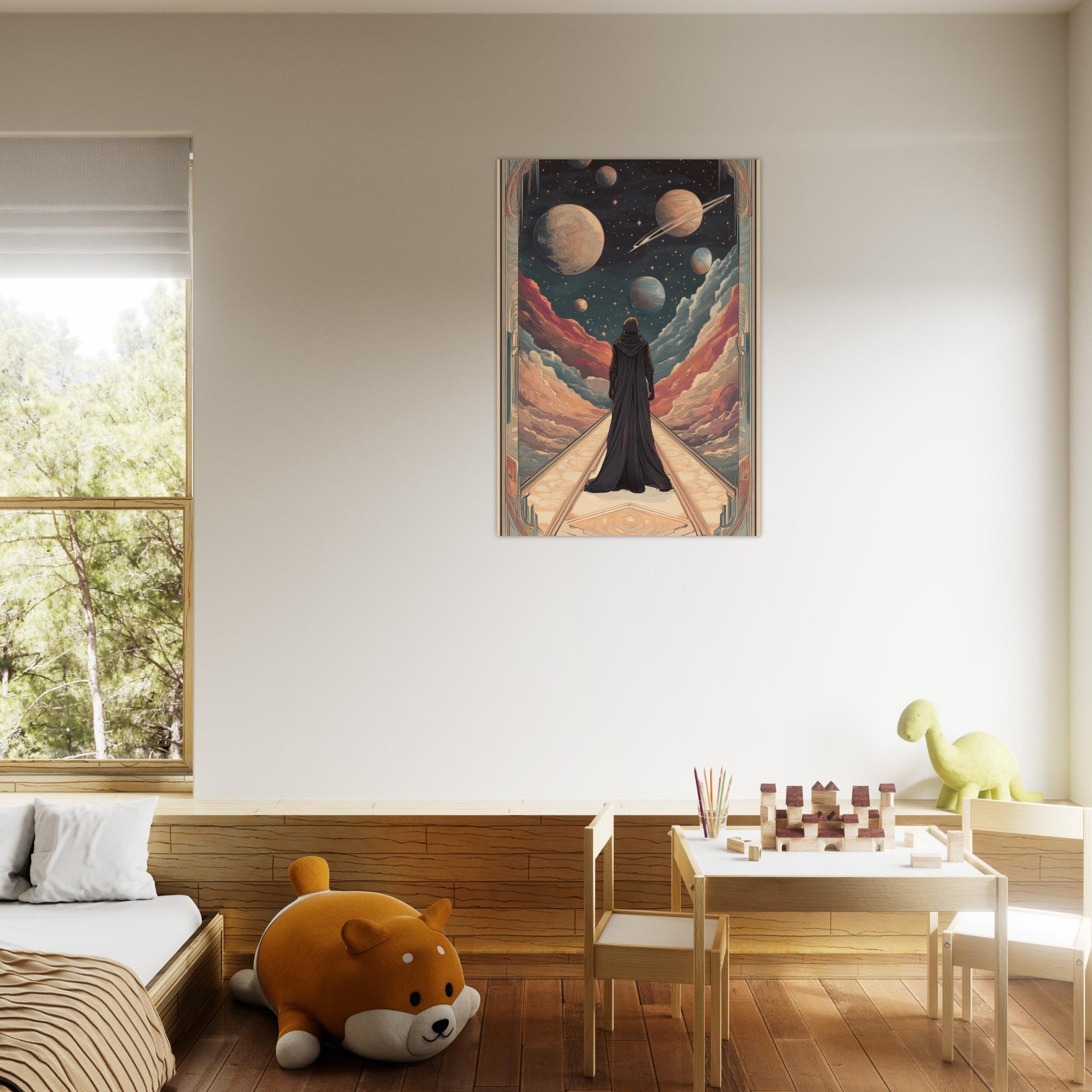 Aluminum Print Portrait - The Astral Voyager An Art Nouveau poster 2 - Shop Ai Art WebShop - Digital Art online Store