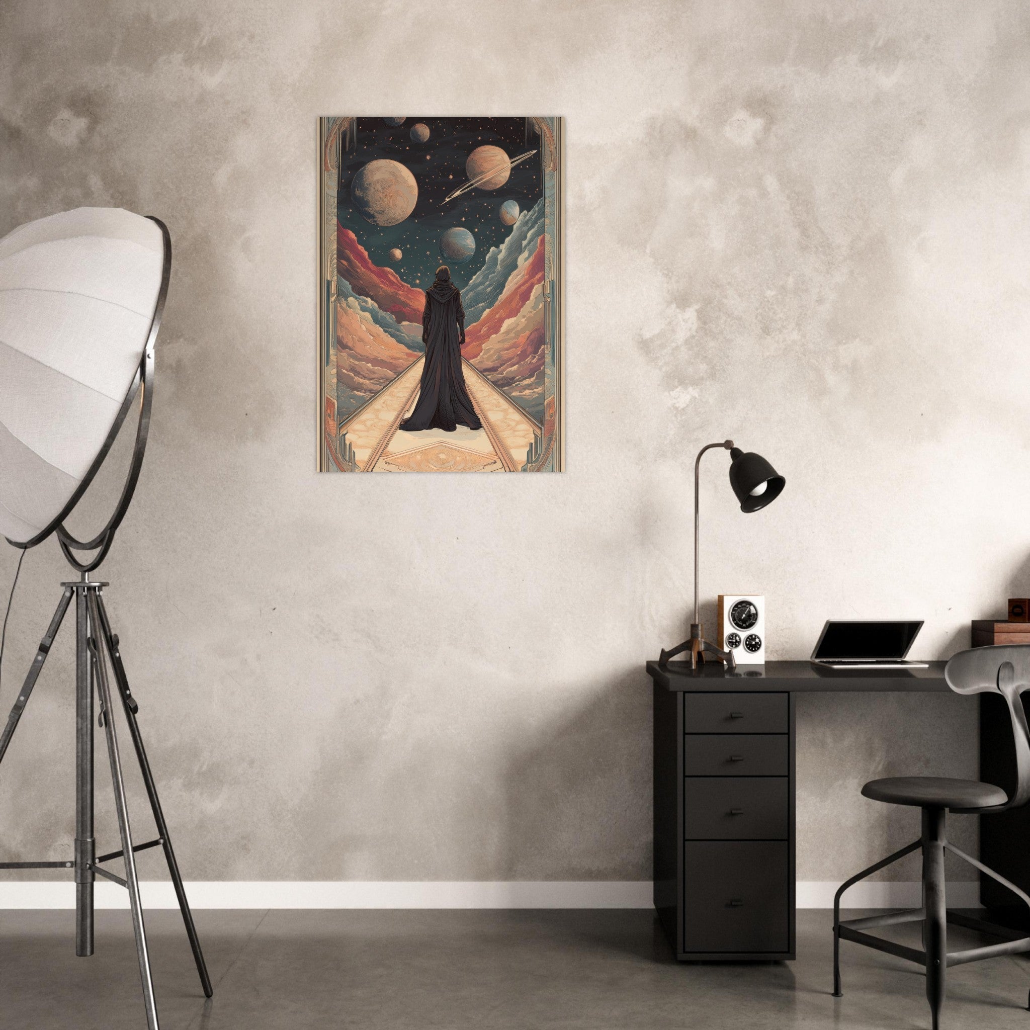Aluminum Print Portrait - The Astral Voyager An Art Nouveau poster 2 - Shop Ai Art WebShop - Digital Art online Store
