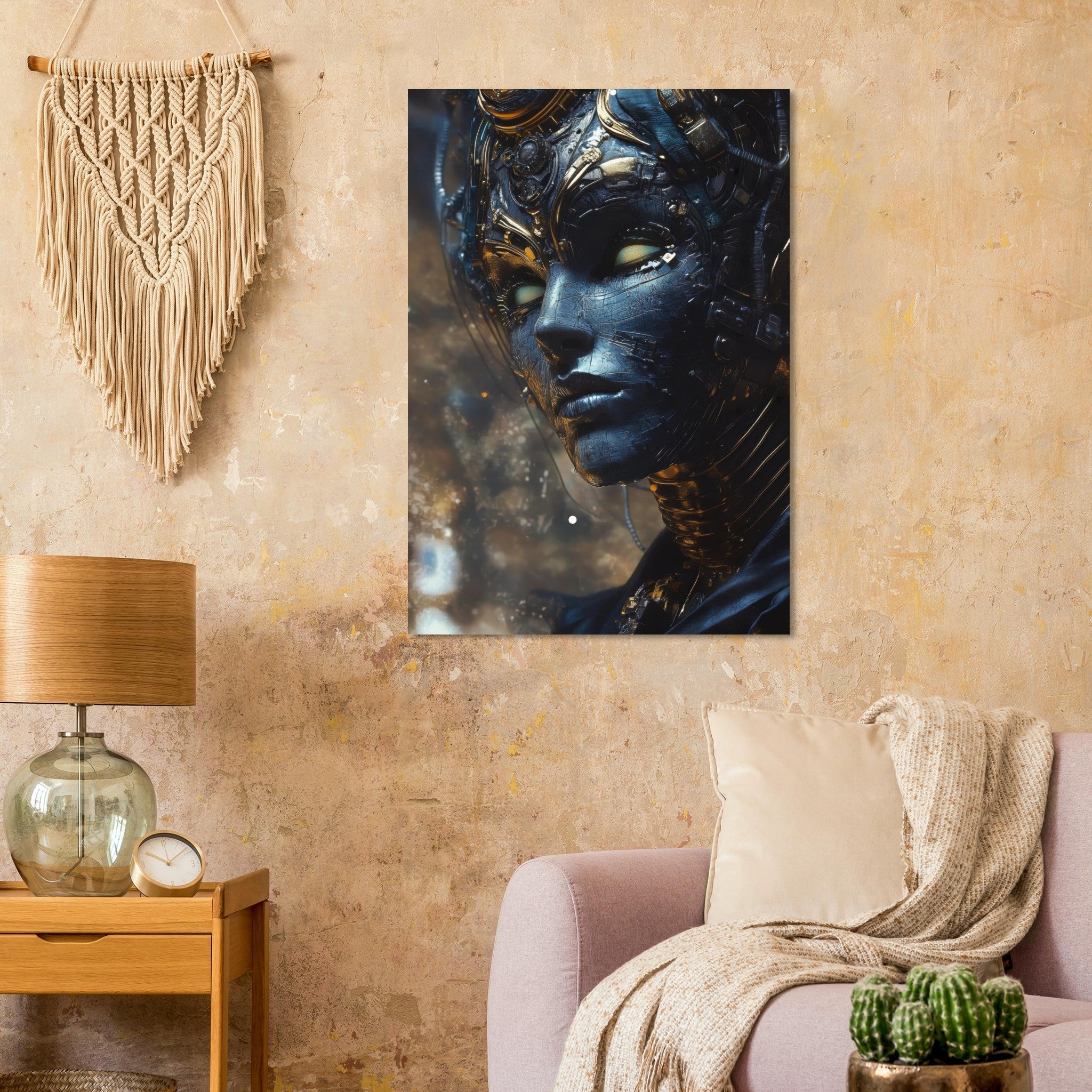 Aluminum Print Portrait - The Cybernetic Dukes Masquerade A lavish master 2 - Shop Ai Art WebShop - Digital Art online Store