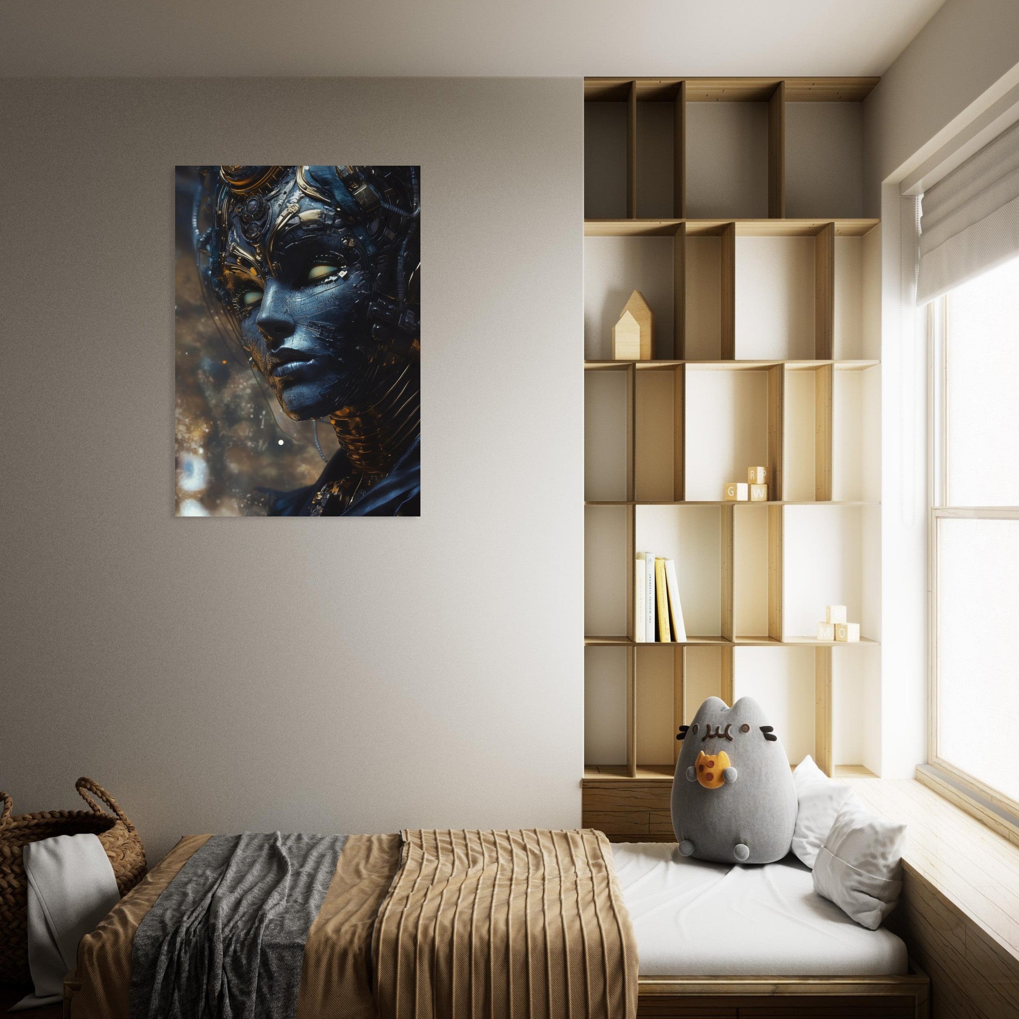 Aluminum Print Portrait - The Cybernetic Dukes Masquerade A lavish master 2 - Shop Ai Art WebShop - Digital Art online Store