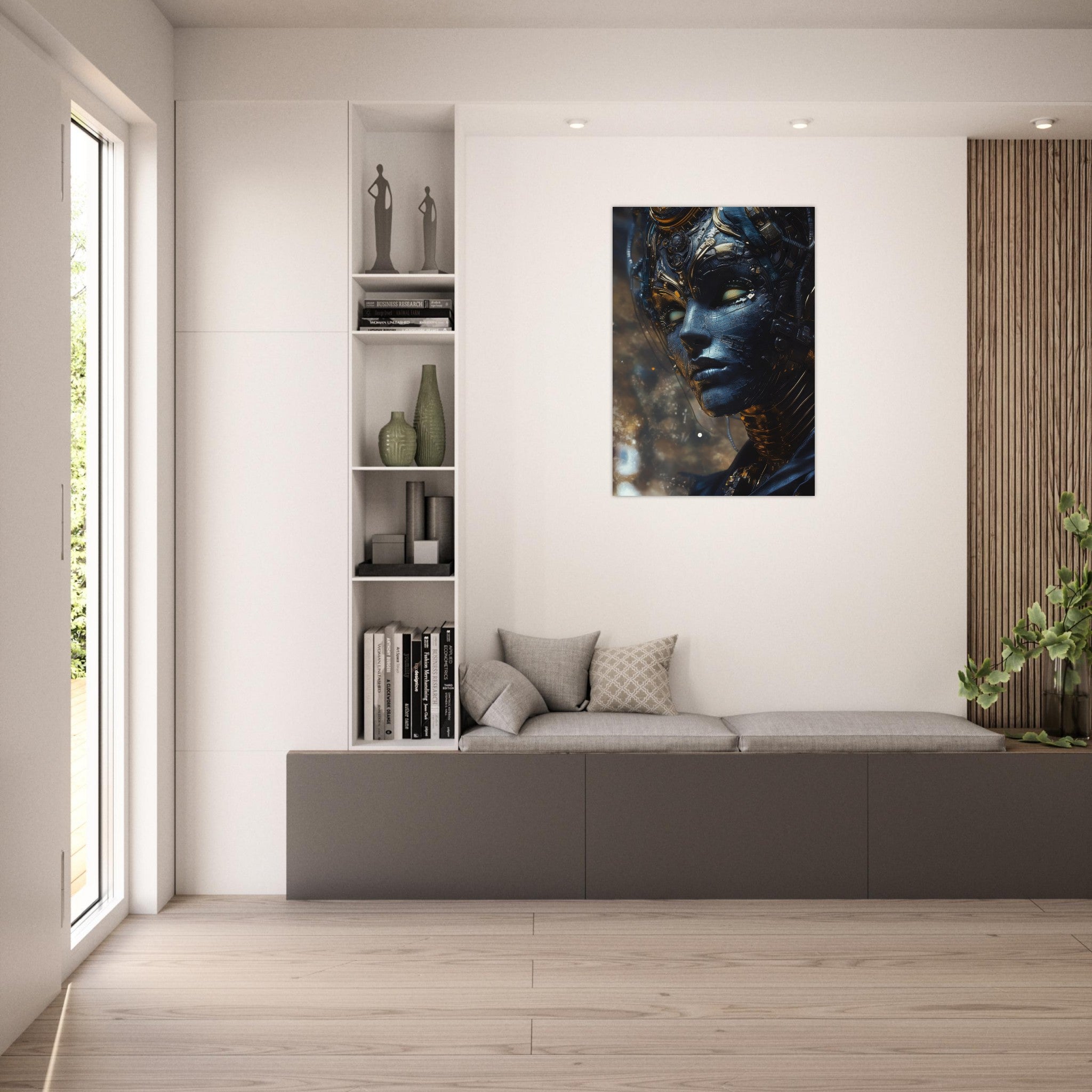 Aluminum Print Portrait - The Cybernetic Dukes Masquerade A lavish master 2 - Shop Ai Art WebShop - Digital Art online Store