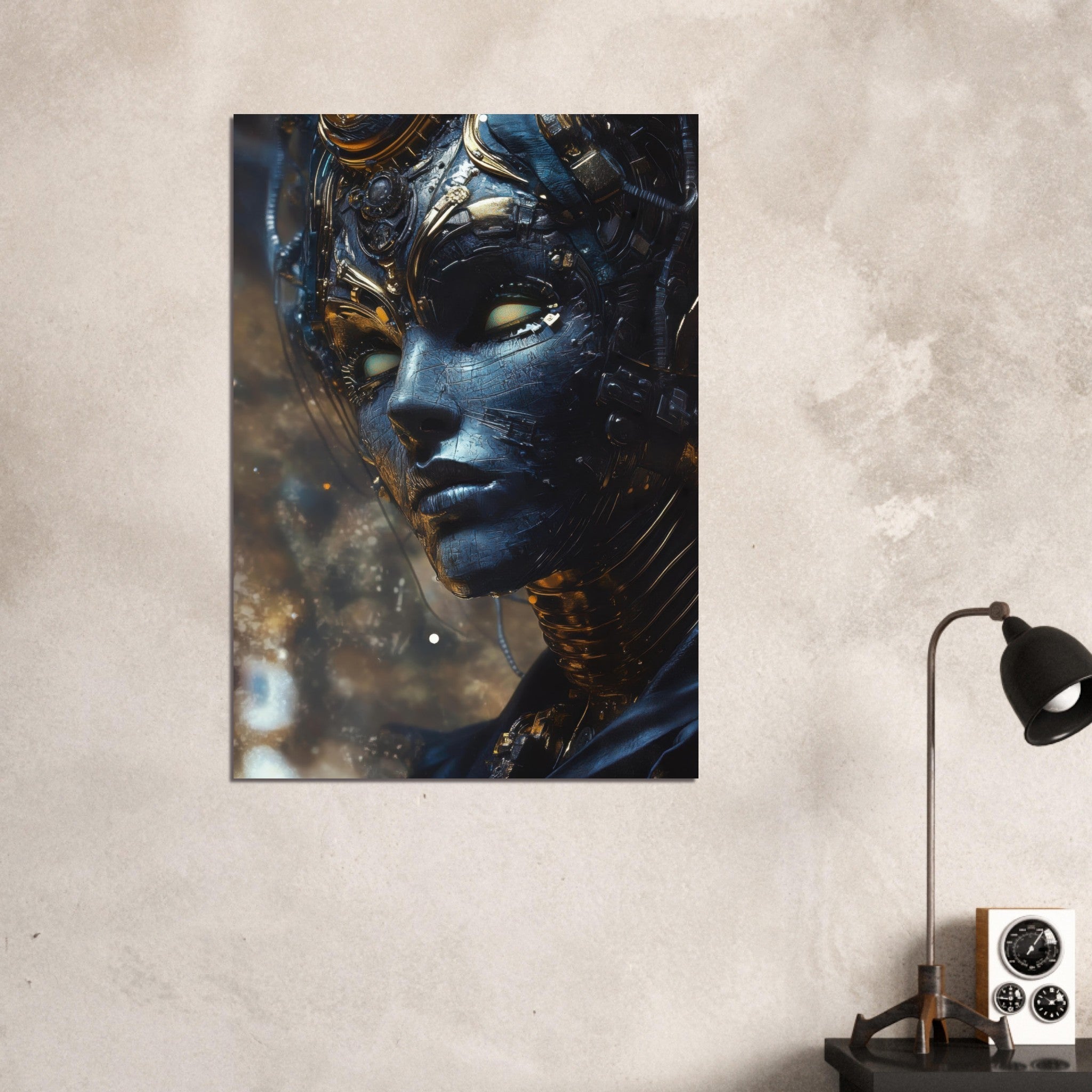 Aluminum Print Portrait - The Cybernetic Dukes Masquerade A lavish master 2 - Shop Ai Art WebShop - Digital Art online Store