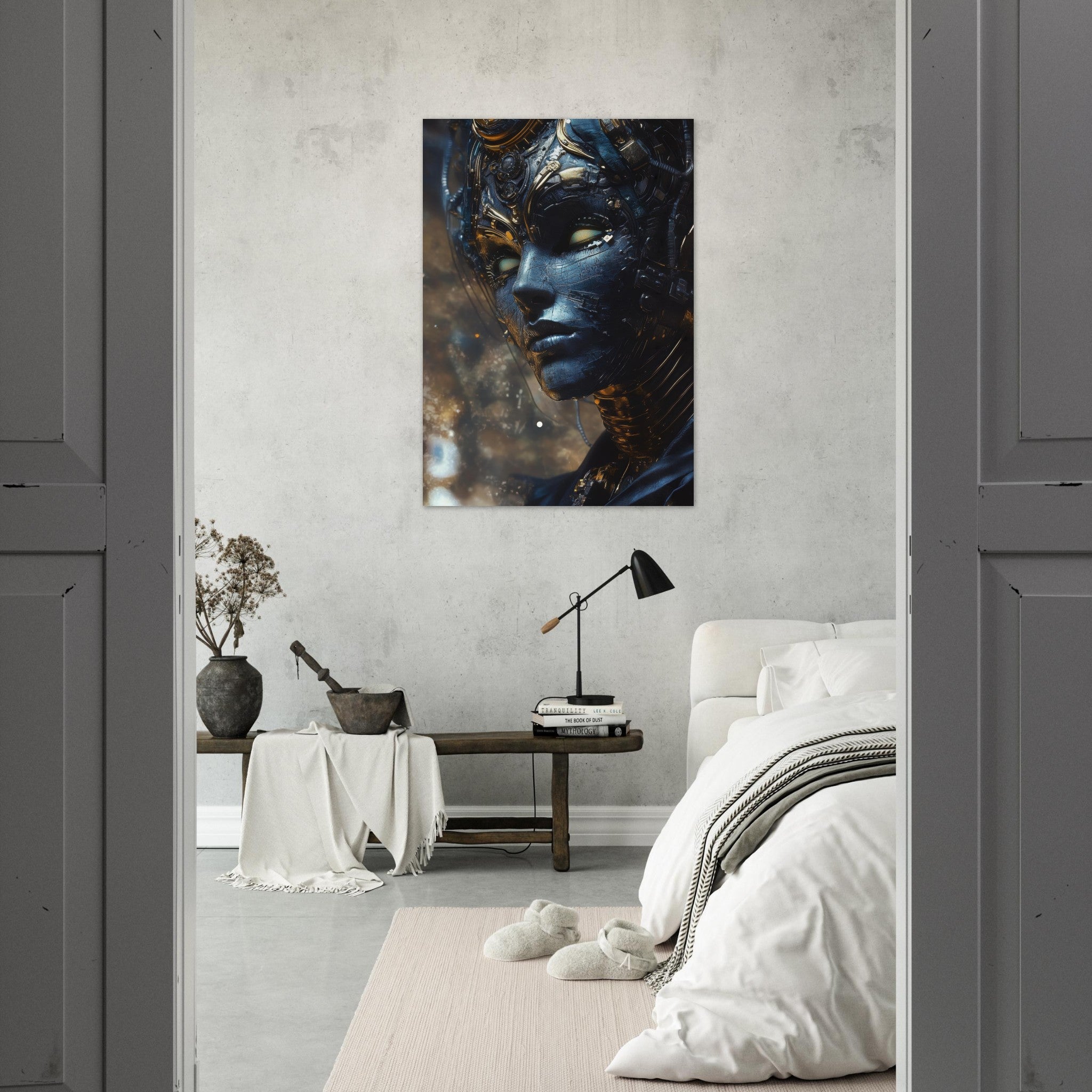 Aluminum Print Portrait - The Cybernetic Dukes Masquerade A lavish master 2 - Shop Ai Art WebShop - Digital Art online Store