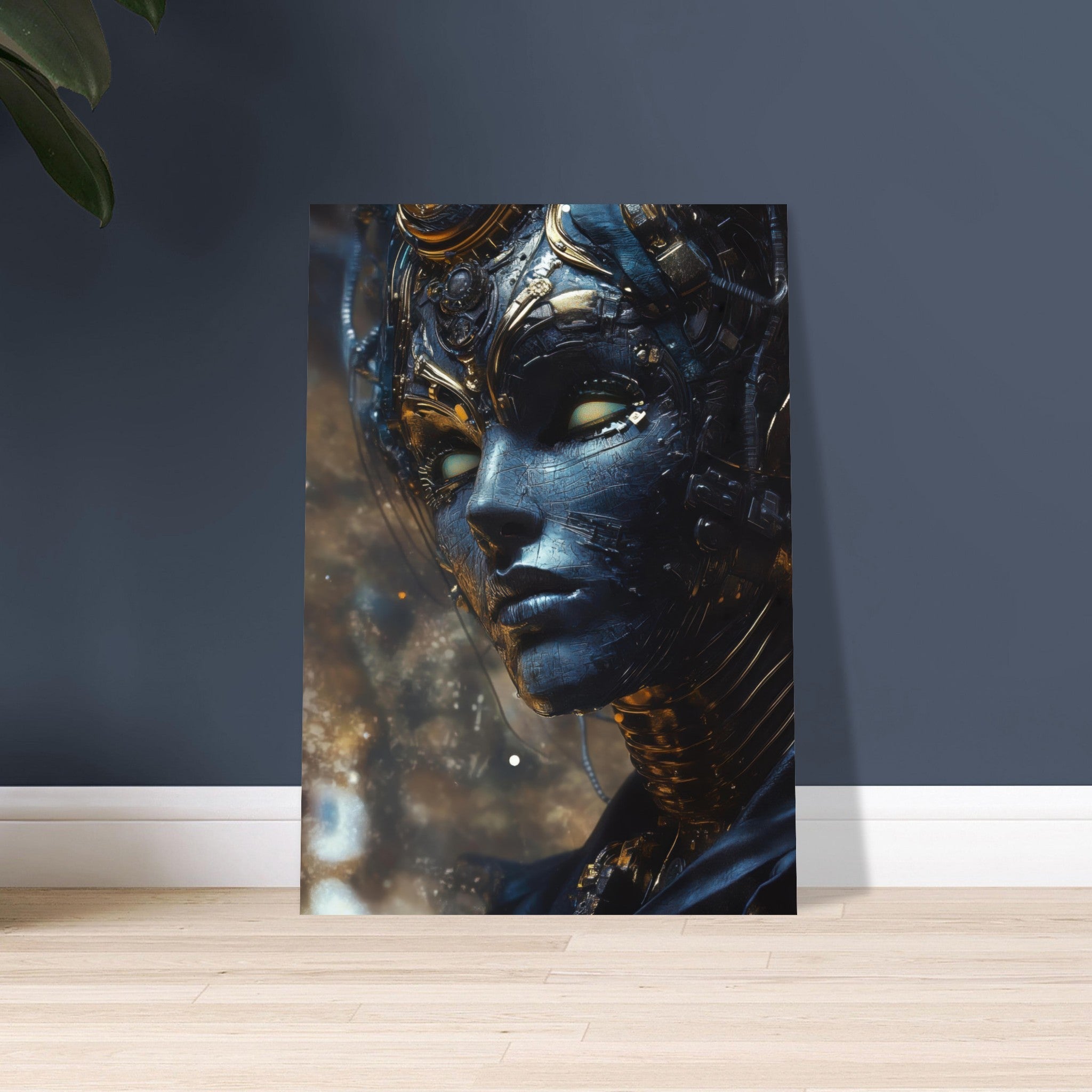 Aluminum Print Portrait - The Cybernetic Dukes Masquerade A lavish master 2 - Shop Ai Art WebShop - Digital Art online Store