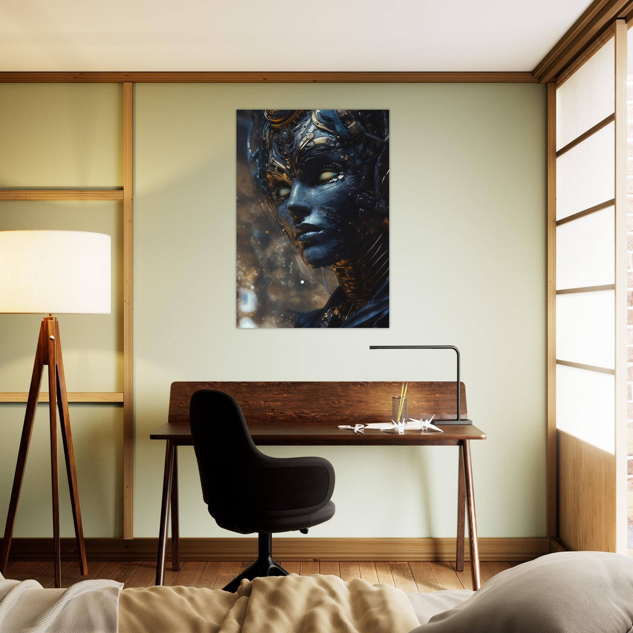 Aluminum Print Portrait - The Cybernetic Dukes Masquerade A lavish master 2 - Shop Ai Art WebShop - Digital Art online Store