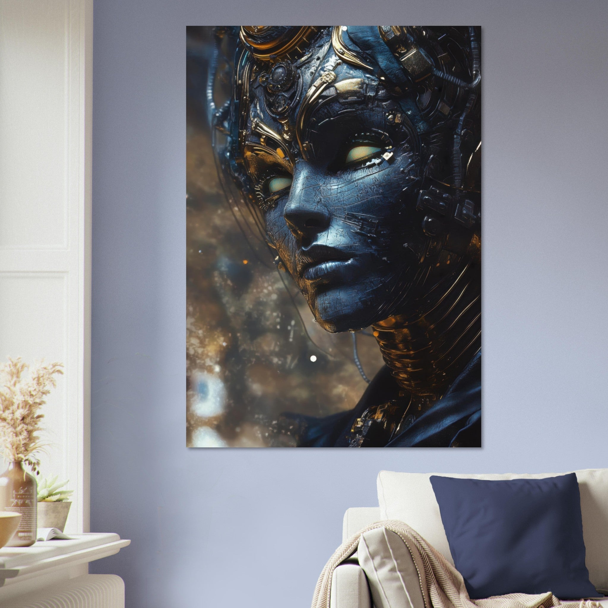 Aluminum Print Portrait - The Cybernetic Dukes Masquerade A lavish master 2 - Shop Ai Art WebShop - Digital Art online Store