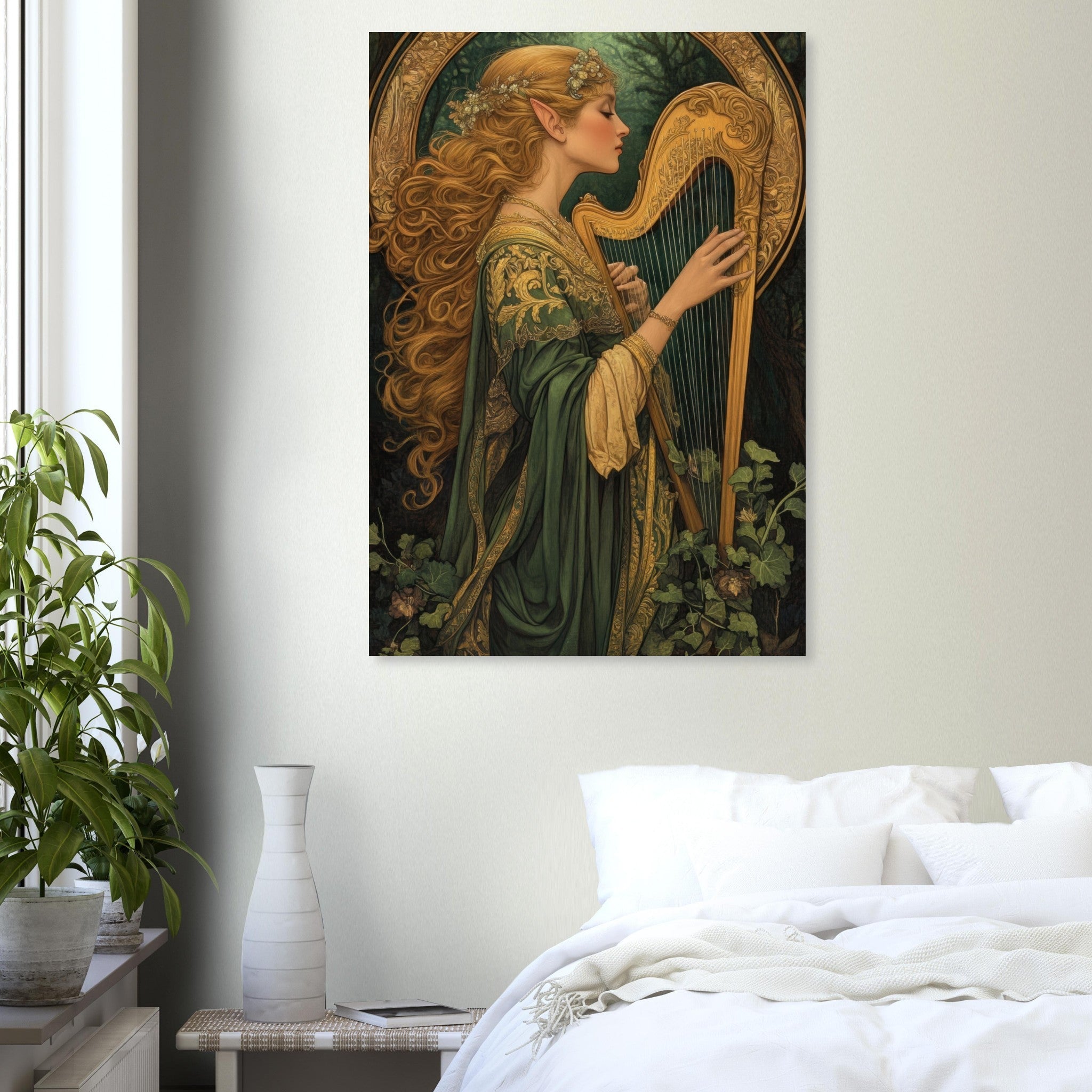 Aluminum Print Portrait - The Enchanted Minstrel of the Fae Court Art You 4 - Shop Ai Art WebShop - Digital Art online Store
