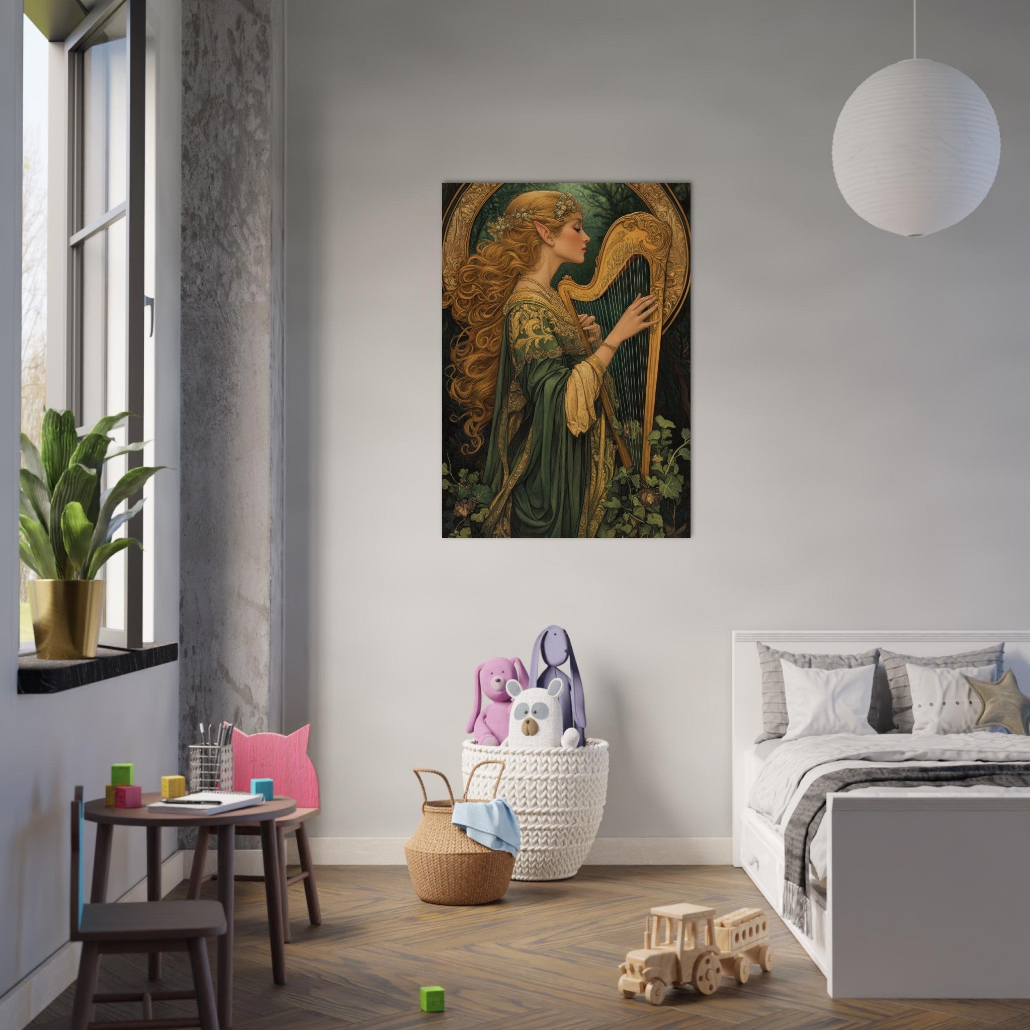 Aluminum Print Portrait - The Enchanted Minstrel of the Fae Court Art You 4 - Shop Ai Art WebShop - Digital Art online Store