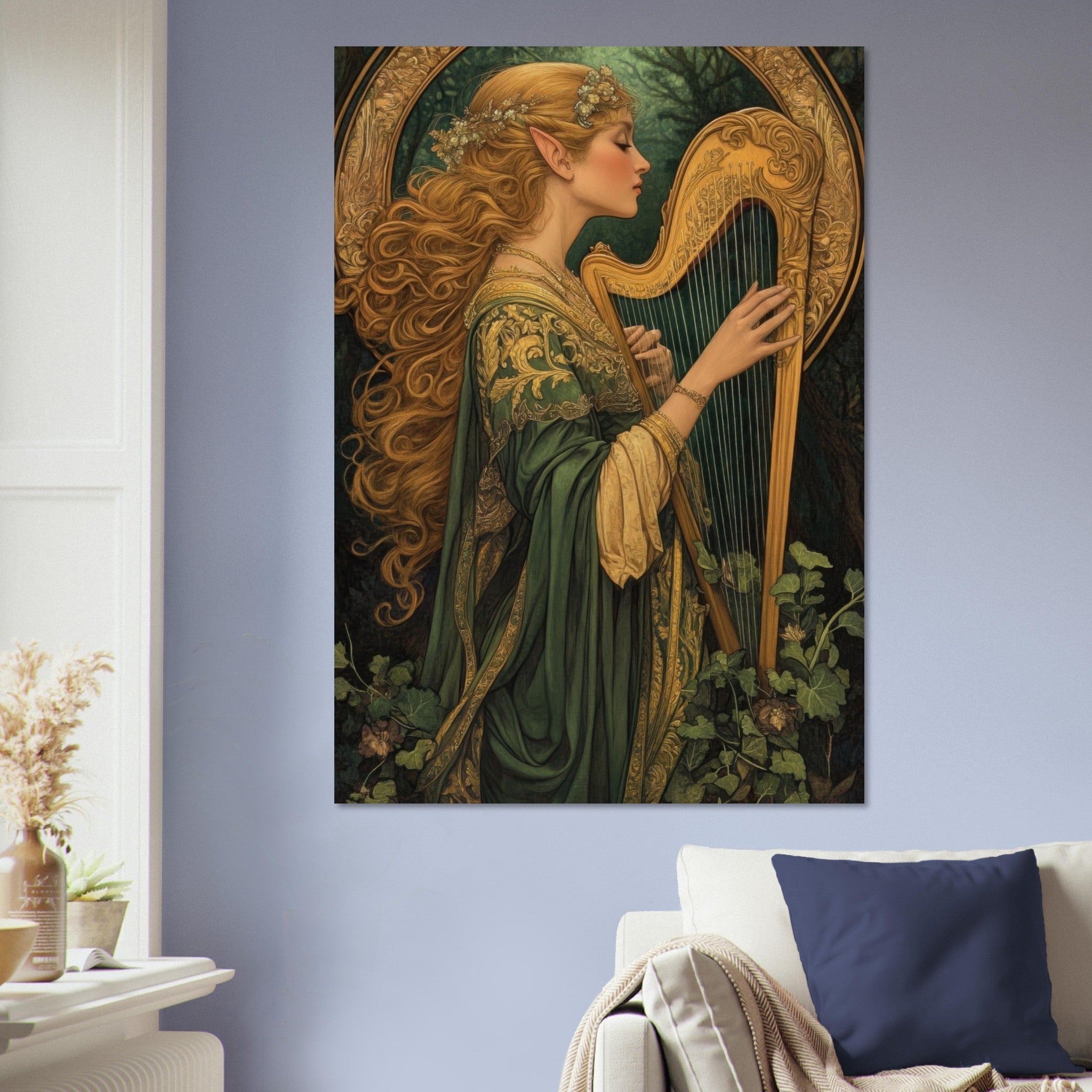 Aluminum Print Portrait - The Enchanted Minstrel of the Fae Court Art You 4 - Shop Ai Art WebShop - Digital Art online Store