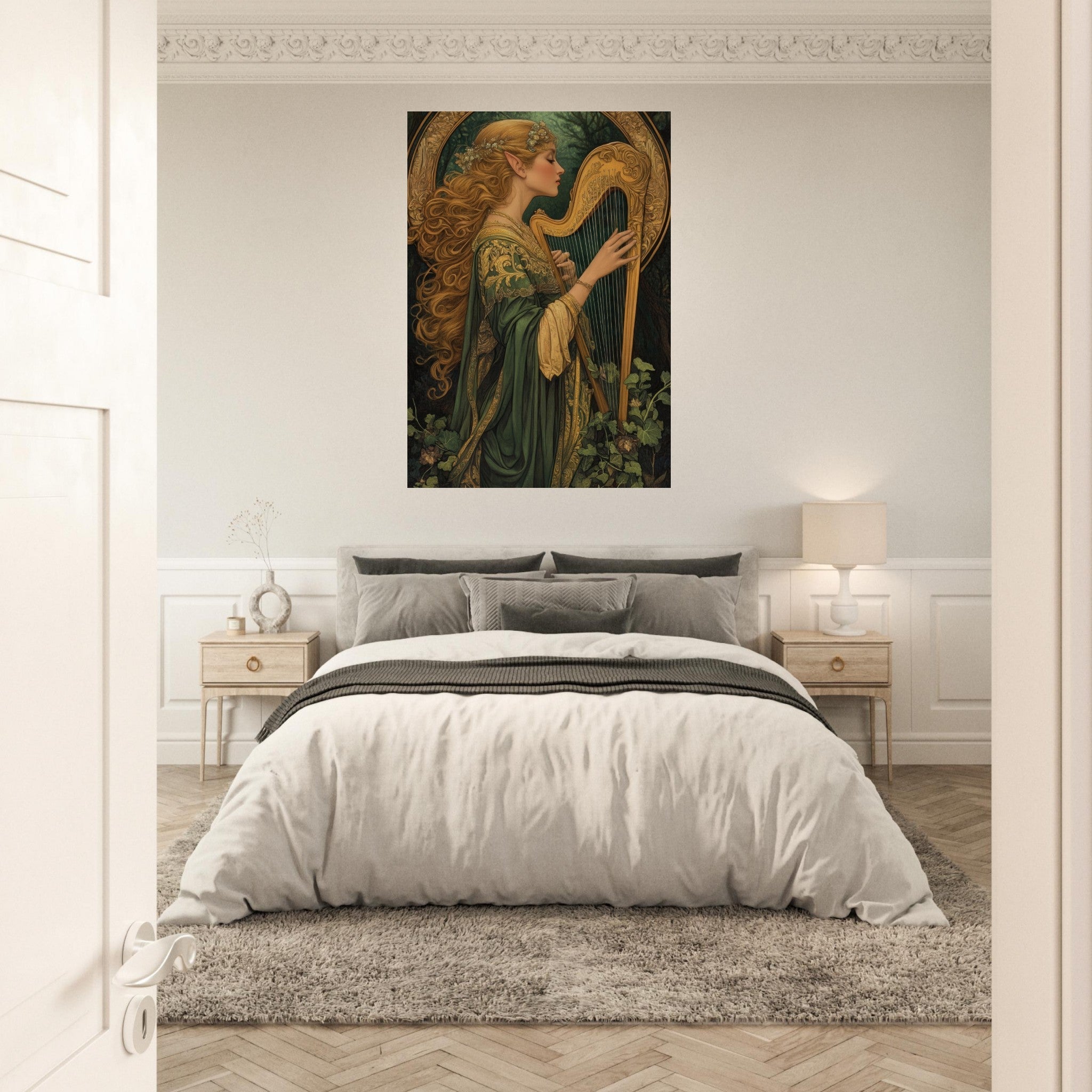 Aluminum Print Portrait - The Enchanted Minstrel of the Fae Court Art You 4 - Shop Ai Art WebShop - Digital Art online Store
