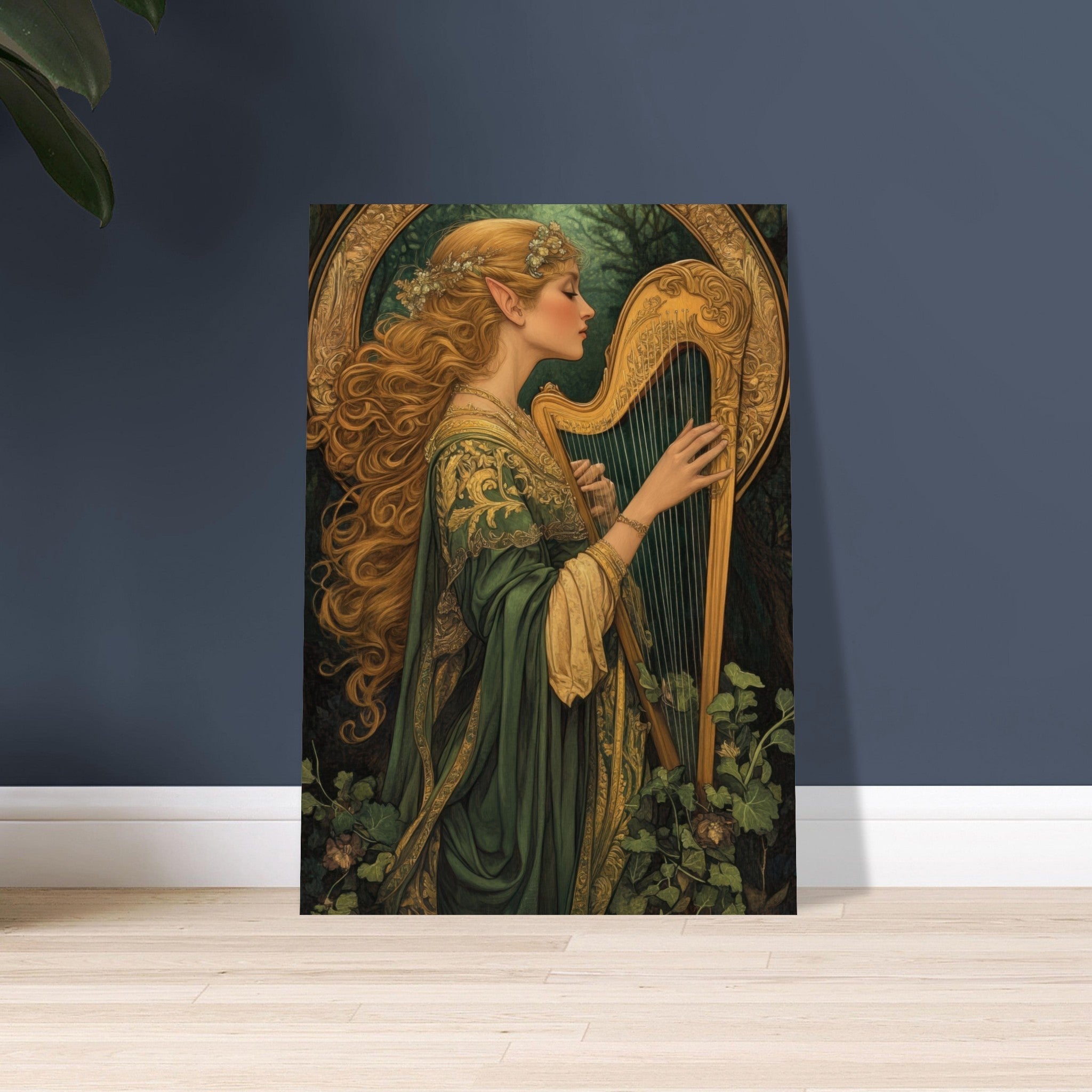 Aluminum Print Portrait - The Enchanted Minstrel of the Fae Court Art You 4 - Shop Ai Art WebShop - Digital Art online Store
