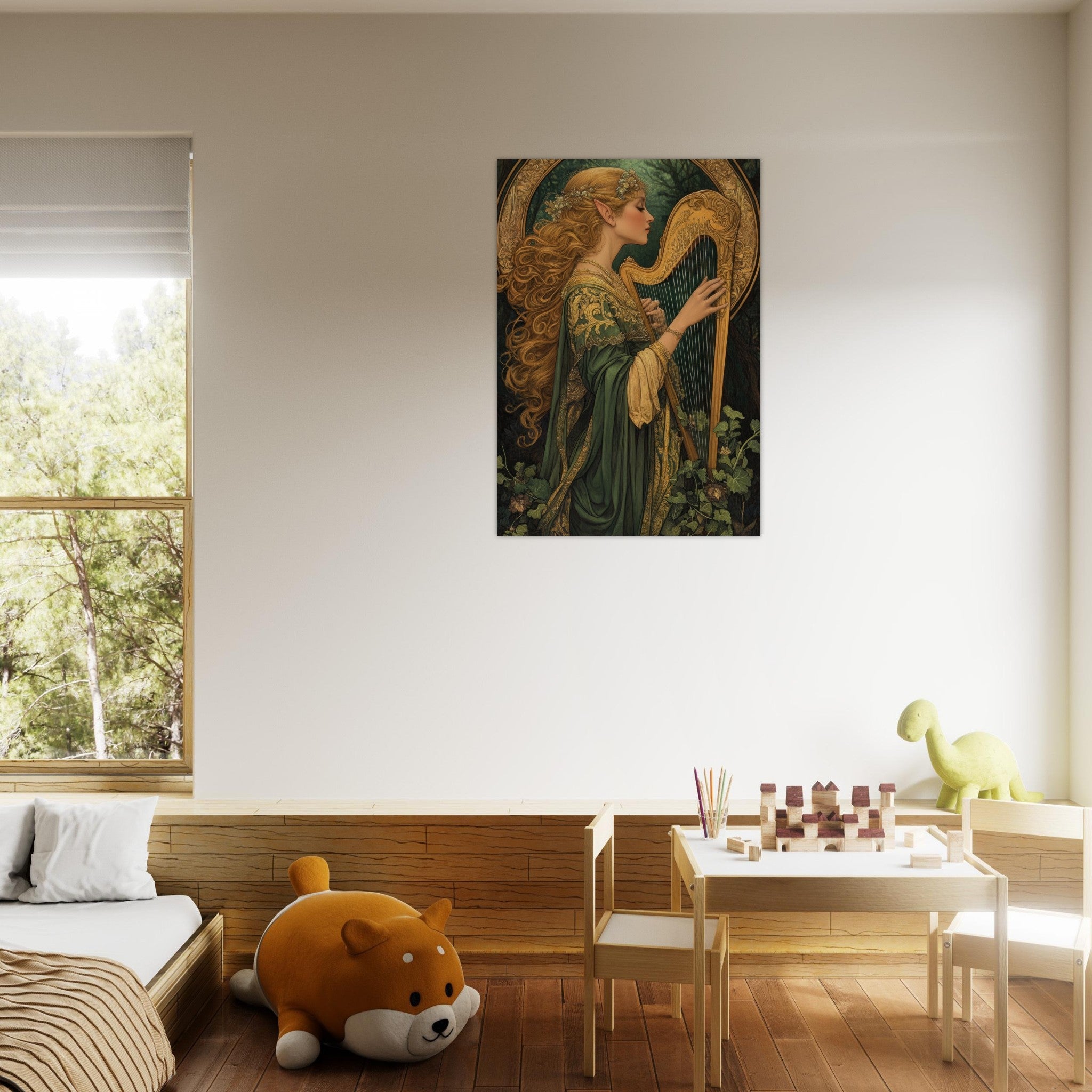Aluminum Print Portrait - The Enchanted Minstrel of the Fae Court Art You 4 - Shop Ai Art WebShop - Digital Art online Store