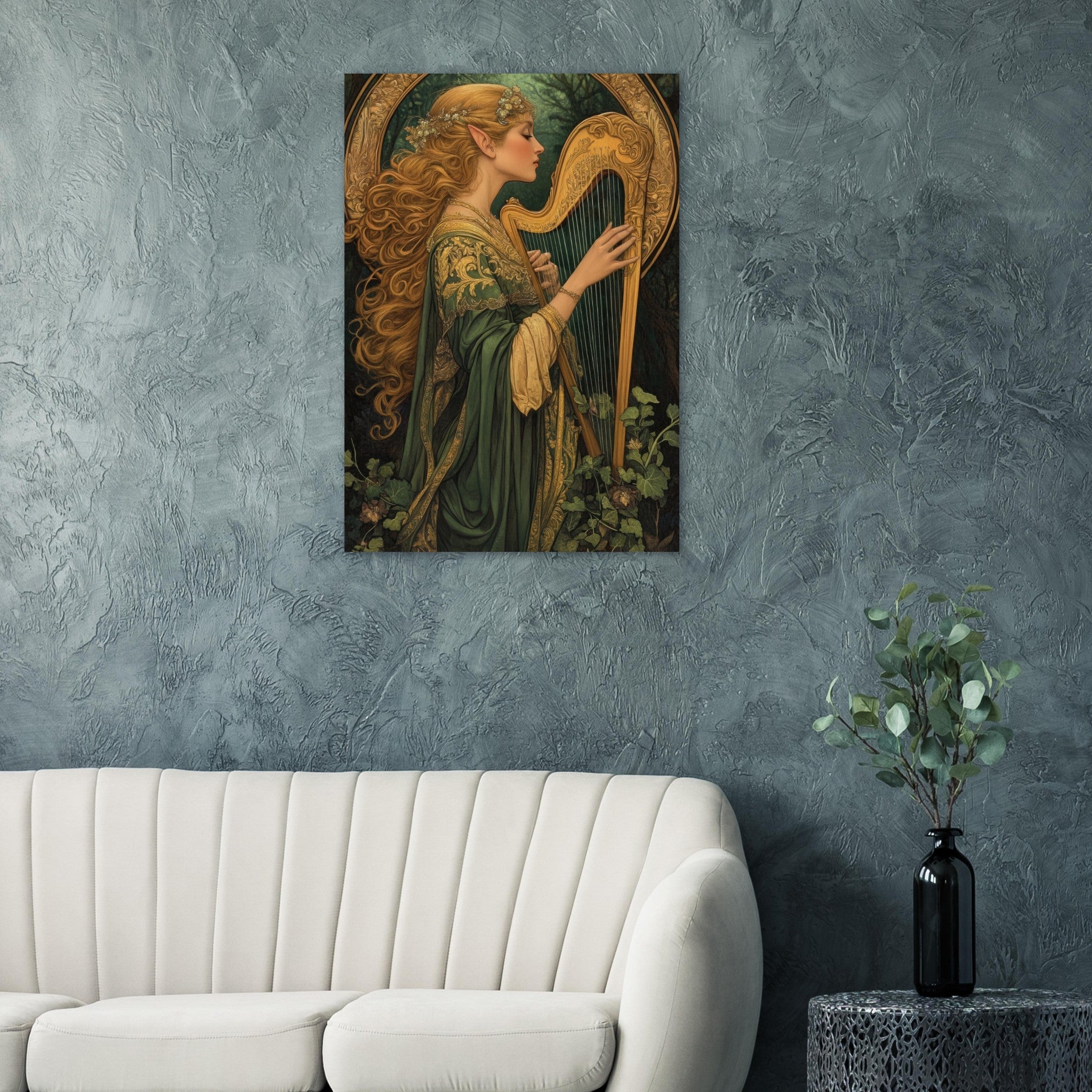 Aluminum Print Portrait - The Enchanted Minstrel of the Fae Court Art You 4 - Shop Ai Art WebShop - Digital Art online Store