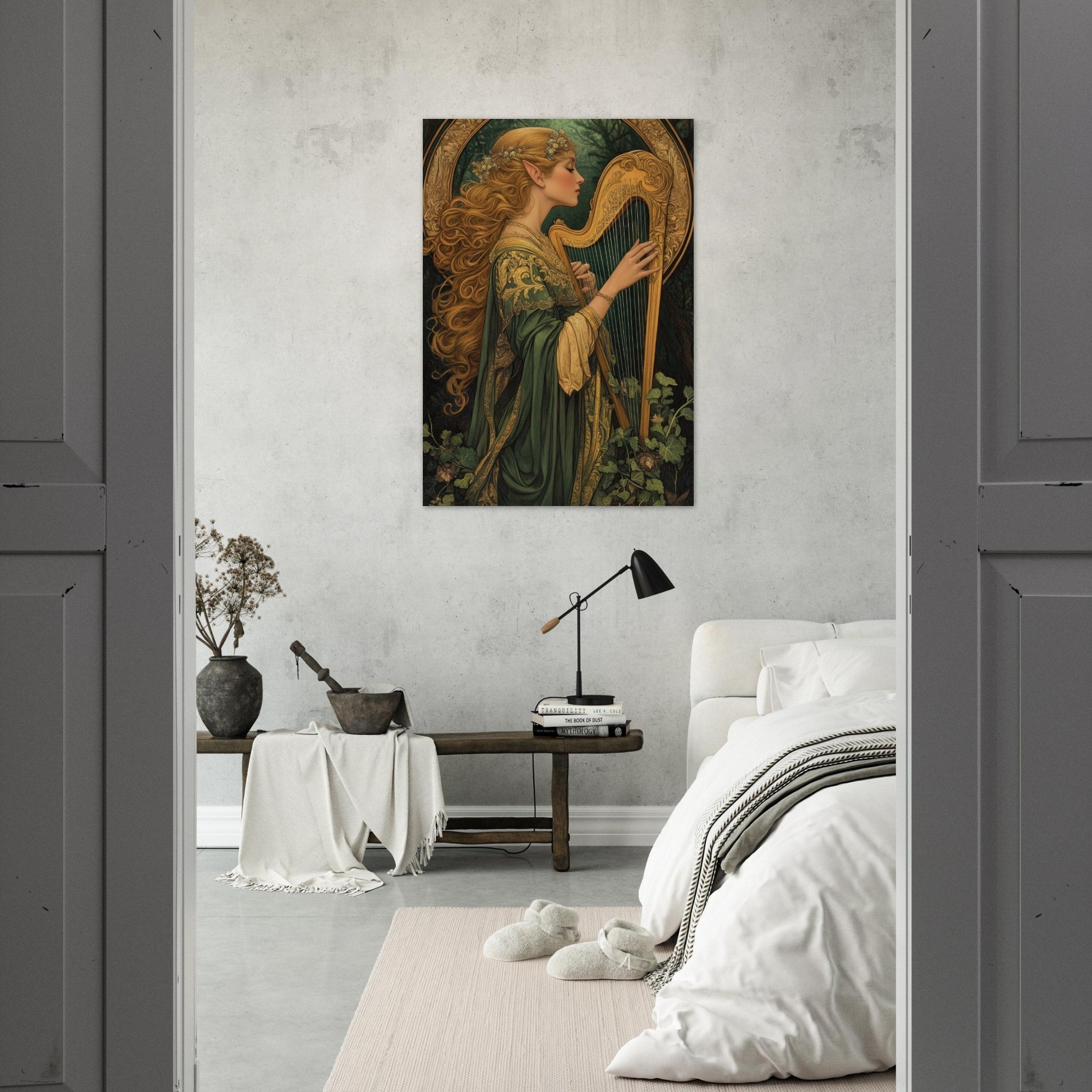 Aluminum Print Portrait - The Enchanted Minstrel of the Fae Court Art You 4 - Shop Ai Art WebShop - Digital Art online Store