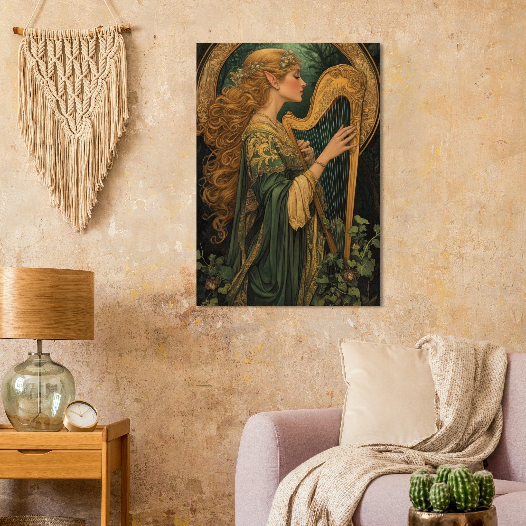Aluminum Print Portrait - The Enchanted Minstrel of the Fae Court Art You 4 - Shop Ai Art WebShop - Digital Art online Store