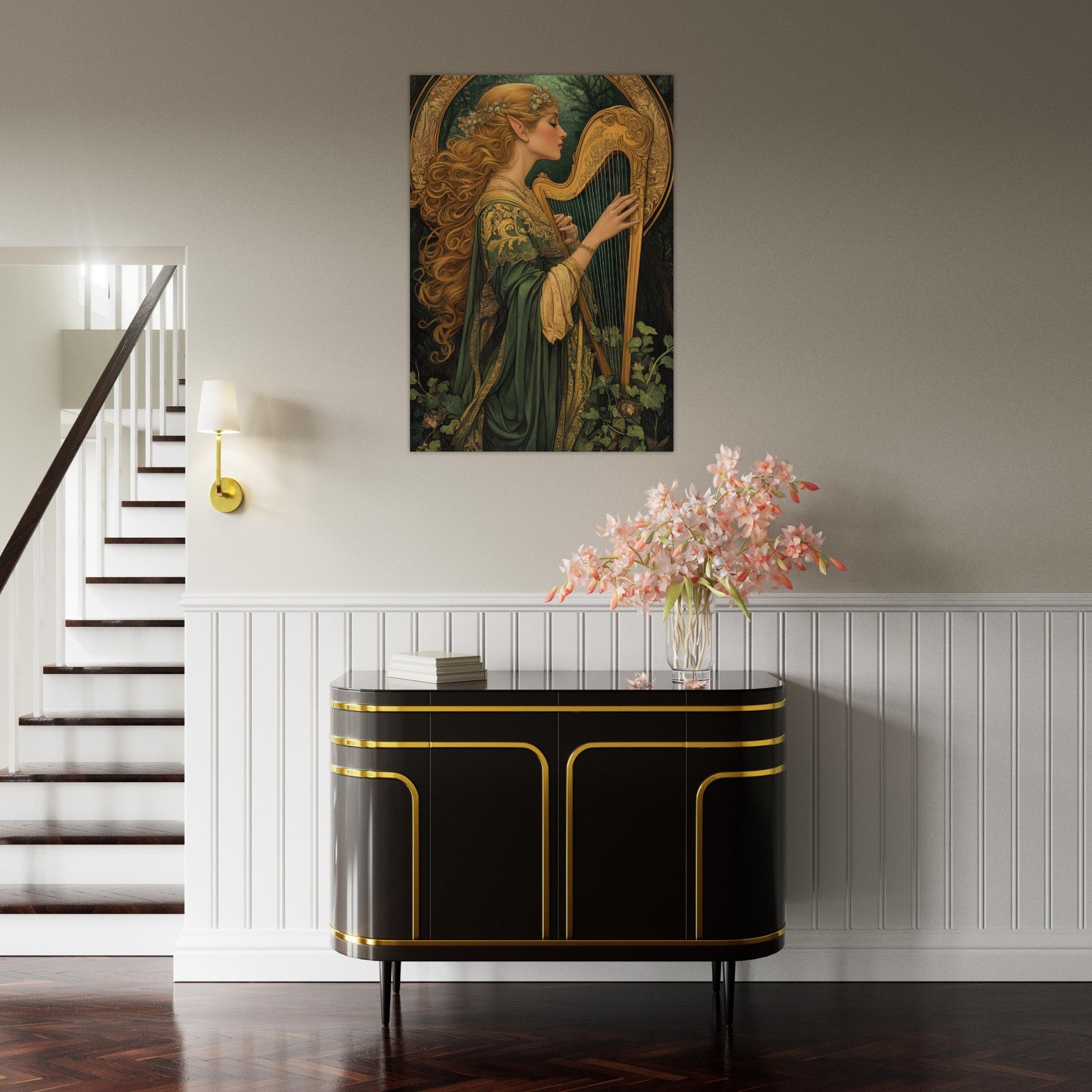 Aluminum Print Portrait - The Enchanted Minstrel of the Fae Court Art You 4 - Shop Ai Art WebShop - Digital Art online Store
