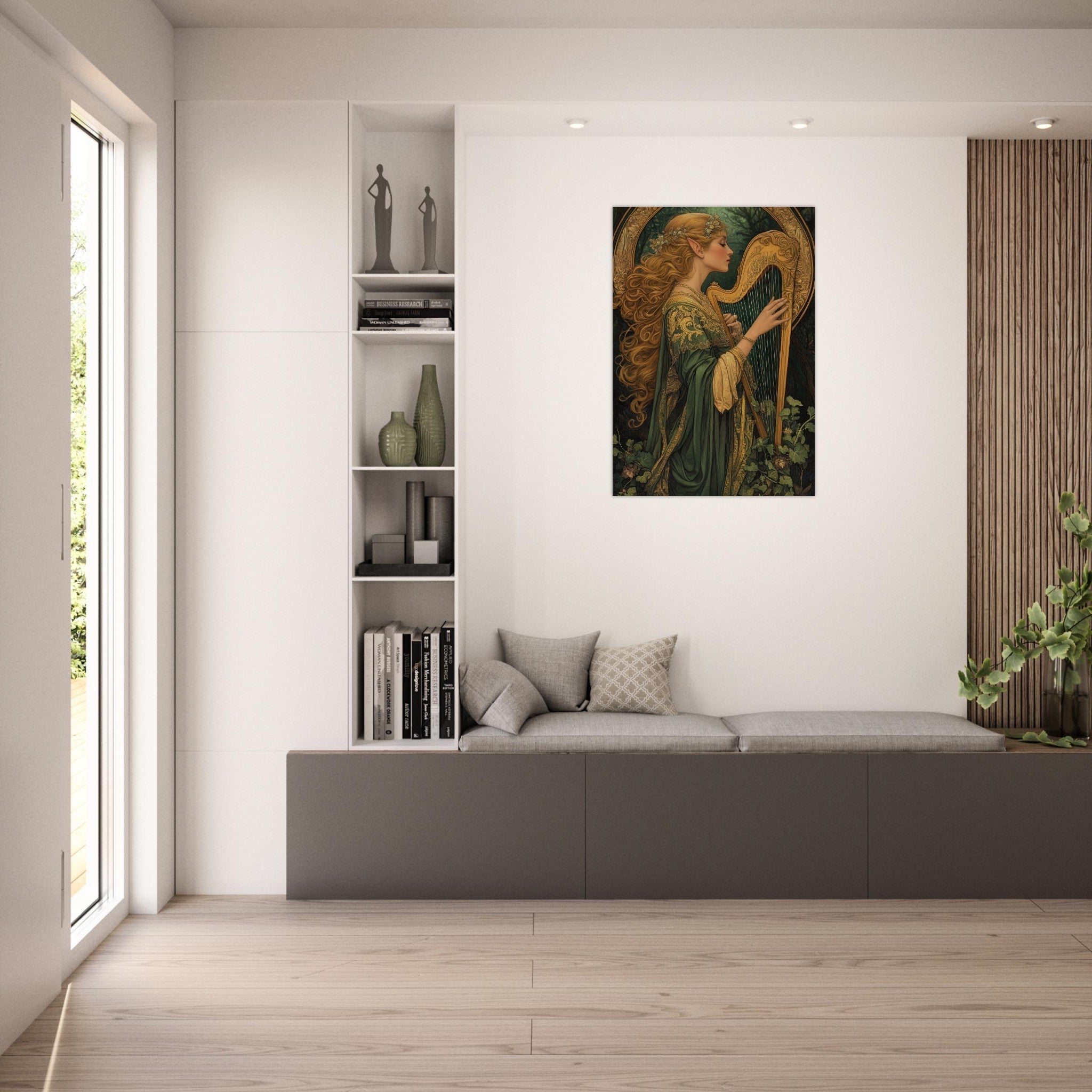 Aluminum Print Portrait - The Enchanted Minstrel of the Fae Court Art You 4 - Shop Ai Art WebShop - Digital Art online Store