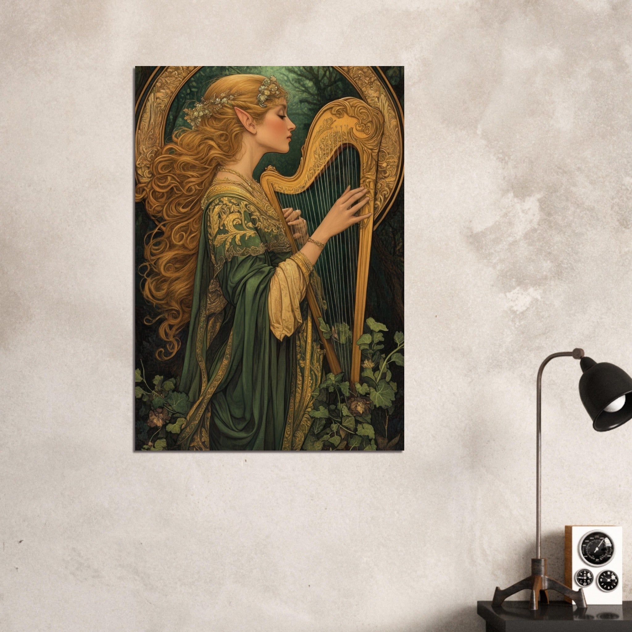 Aluminum Print Portrait - The Enchanted Minstrel of the Fae Court Art You 4 - Shop Ai Art WebShop - Digital Art online Store