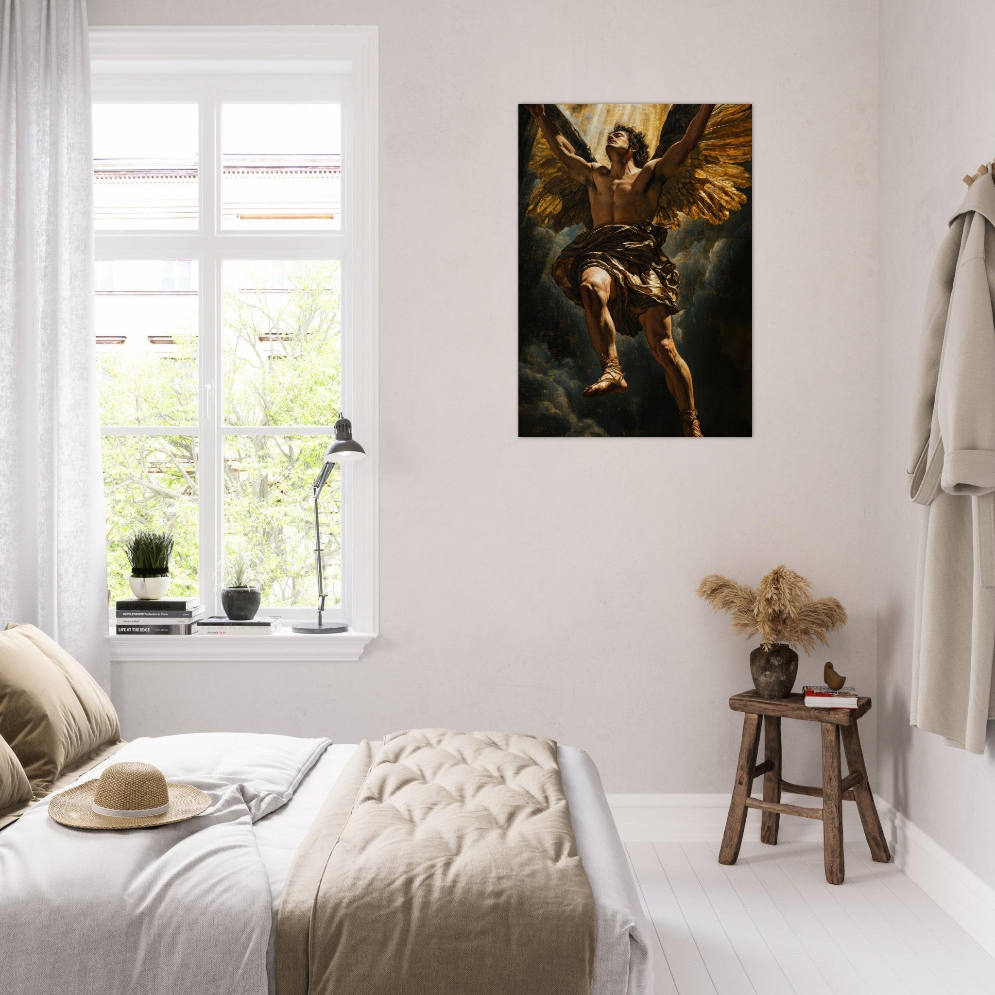 Aluminum Print Portrait - The Fallen Angels Descent Baroque Mythological 5 - Shop Ai Art WebShop - Digital Art online Store