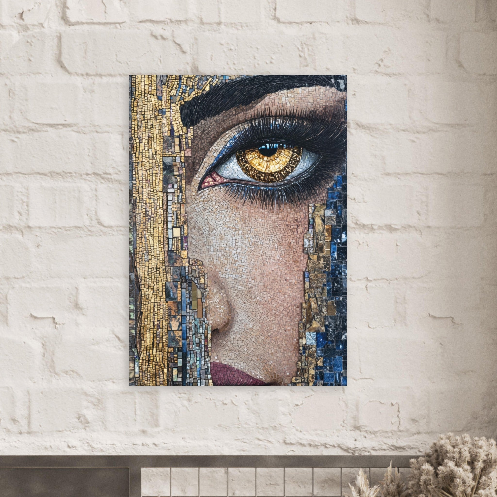Aluminum Print Portrait - The Oracles Forbidden Prophecy Byzantine Mosaic 6 - Shop Ai Art WebShop - Digital Art online Store