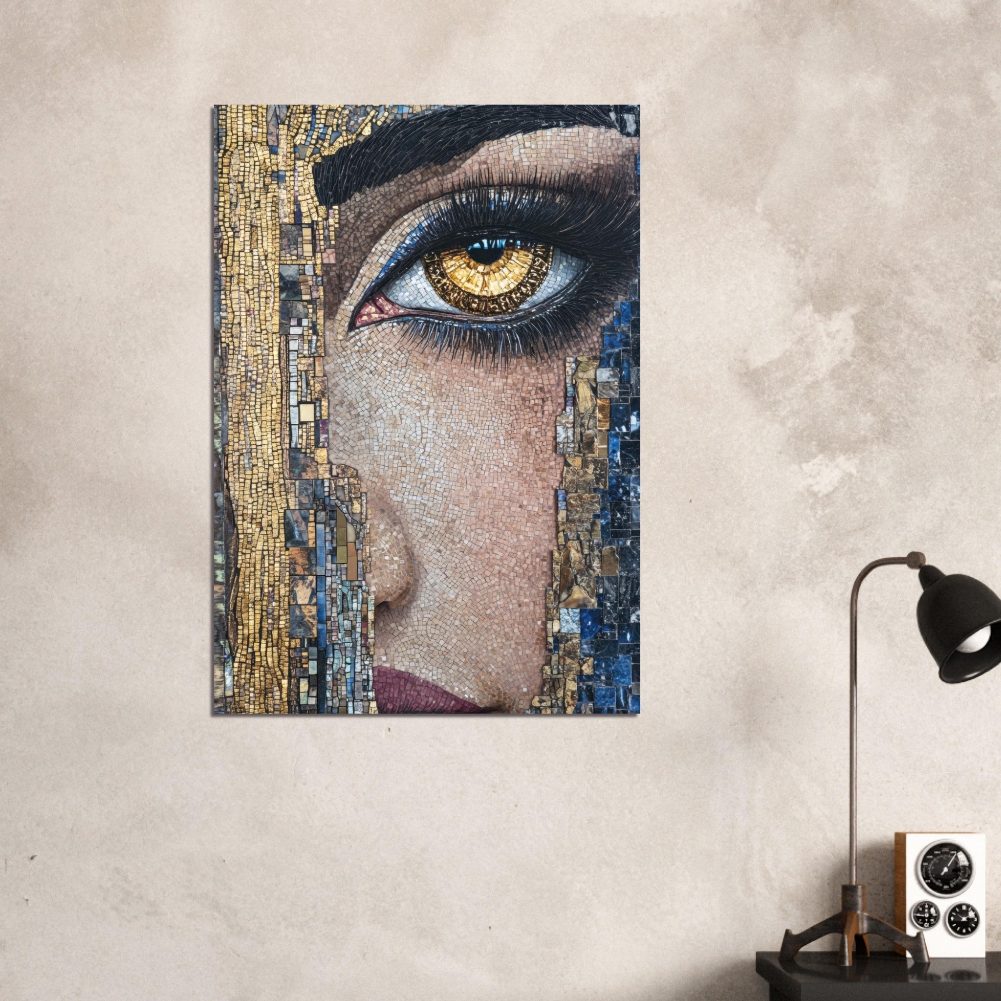 Aluminum Print Portrait - The Oracles Forbidden Prophecy Byzantine Mosaic 6 - Shop Ai Art WebShop - Digital Art online Store