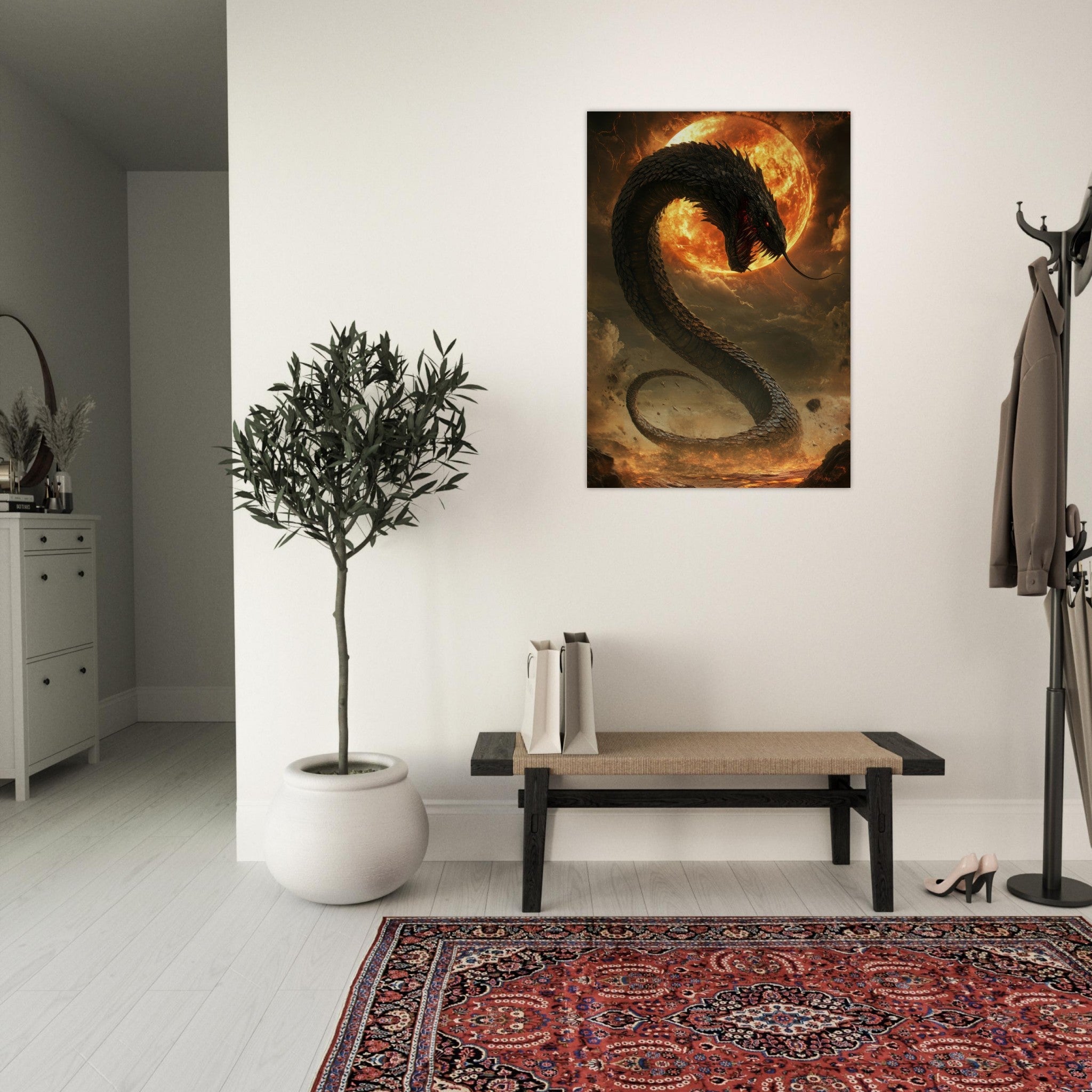 Aluminum Print Portrait - The Wrath of Apophis Dark Fantasy A Dark Fantasy 2 - Shop Ai Art WebShop - Digital Art online Store
