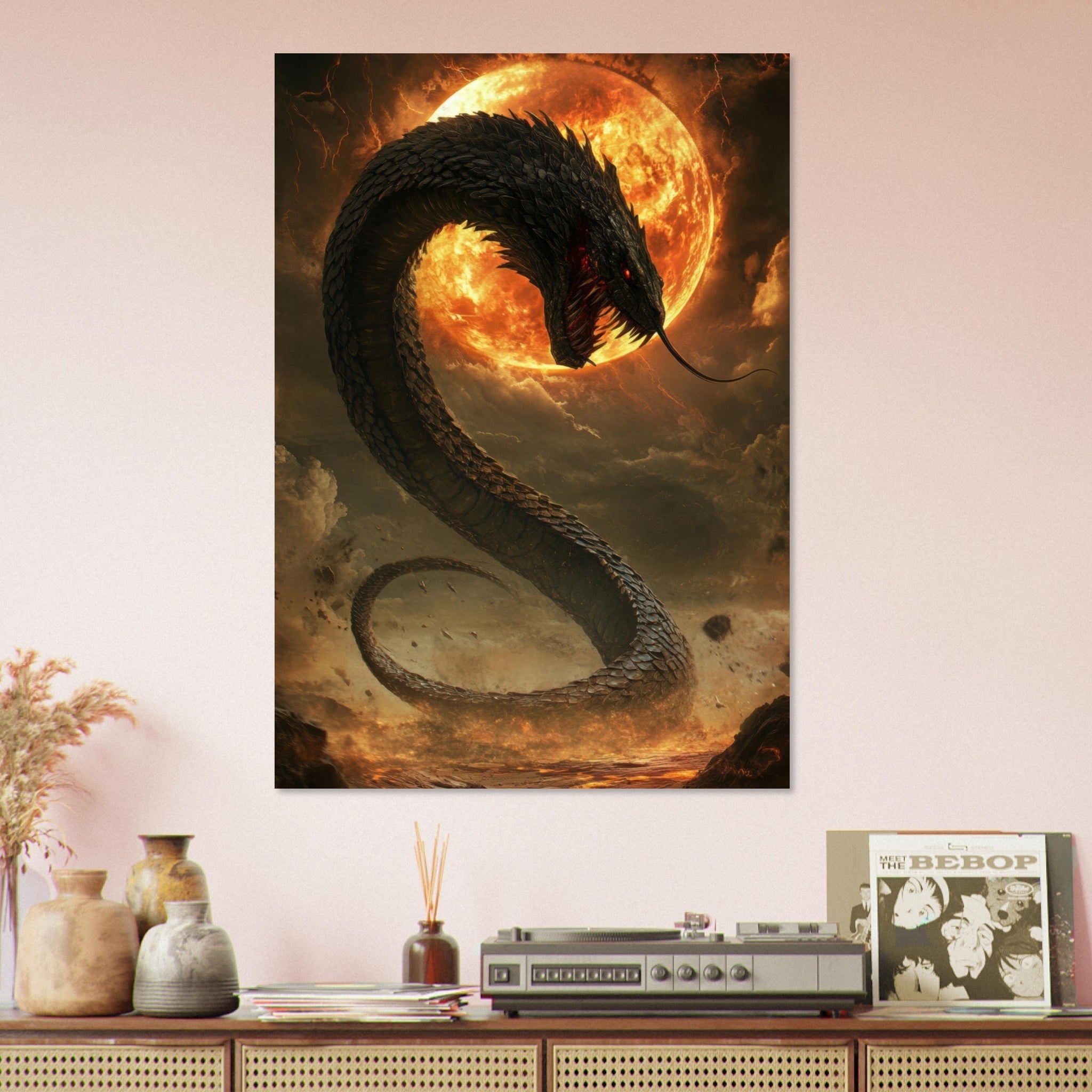 Aluminum Print Portrait - The Wrath of Apophis Dark Fantasy A Dark Fantasy 2 - Shop Ai Art WebShop - Digital Art online Store