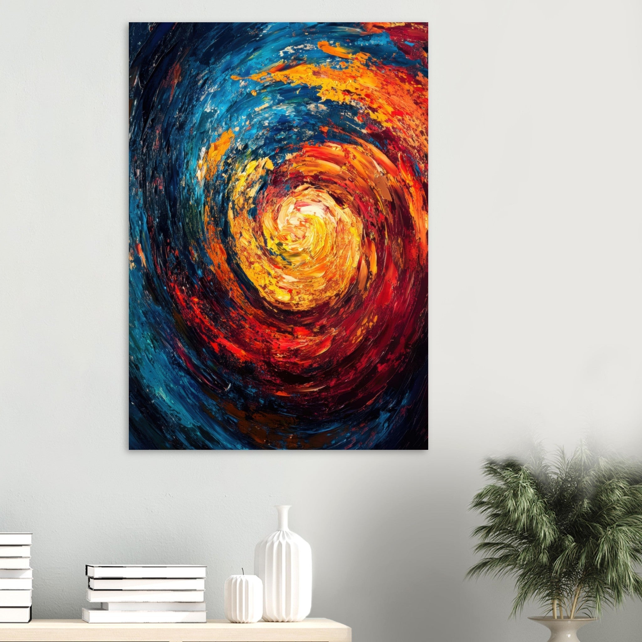 Aluminum Print Portrait - Vortex of Emotions A swirling fusion of vagrant - Shop Ai Art WebShop - Digital Art online Store
