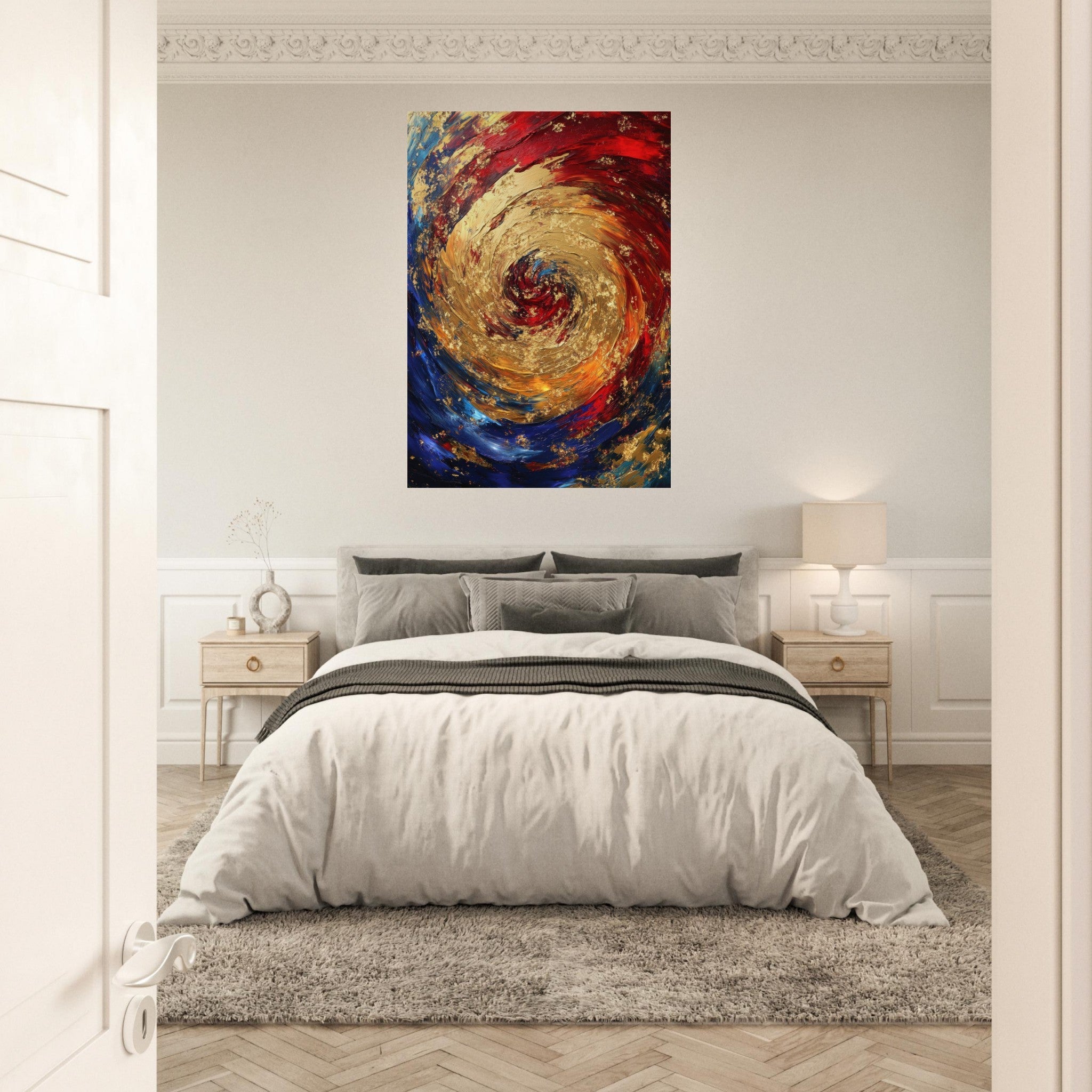 Aluminum Print Portrait - Vortex of Emotions A swirling fusion of vagrant 2 - Shop Ai Art WebShop - Digital Art online Store