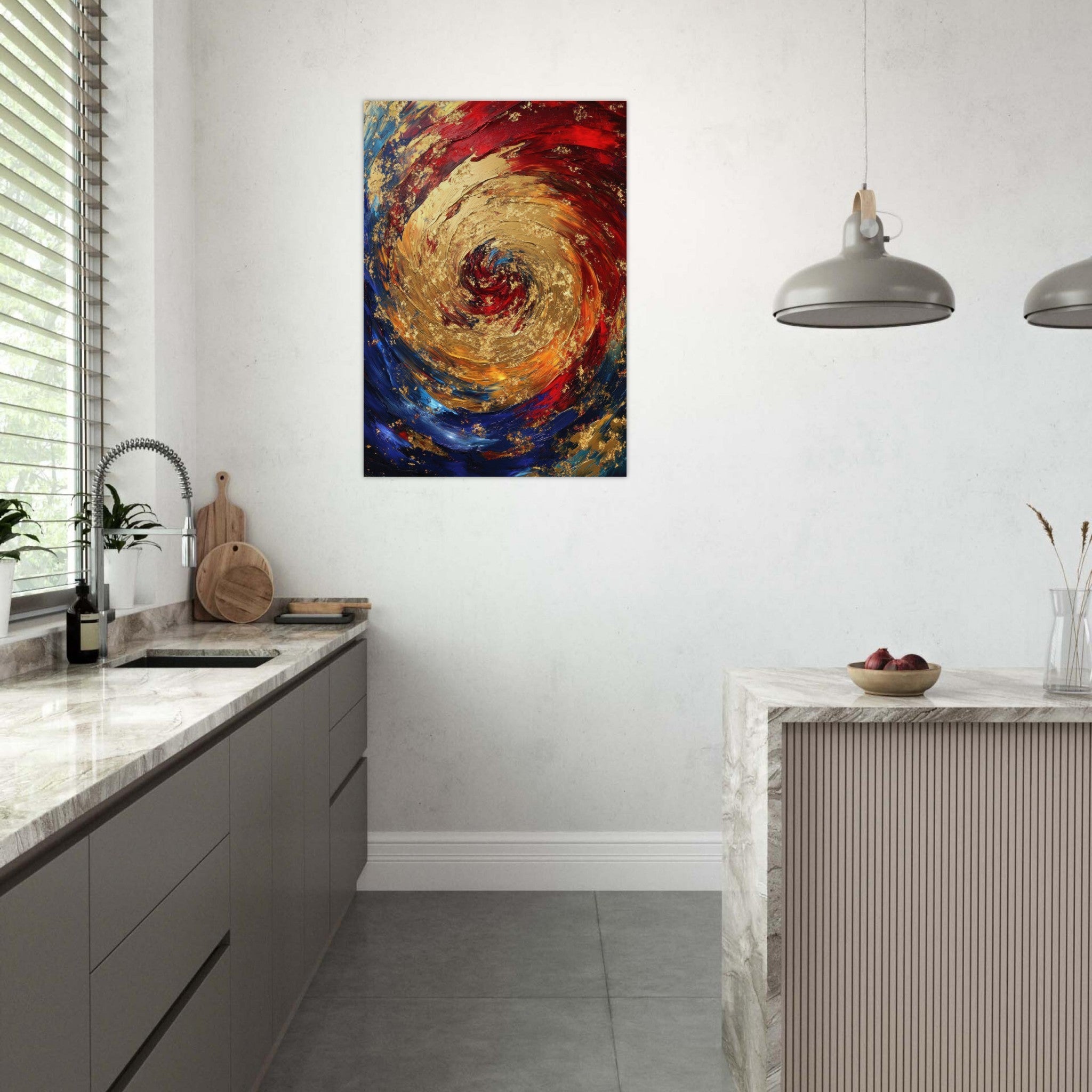 Aluminum Print Portrait - Vortex of Emotions A swirling fusion of vagrant 2 - Shop Ai Art WebShop - Digital Art online Store