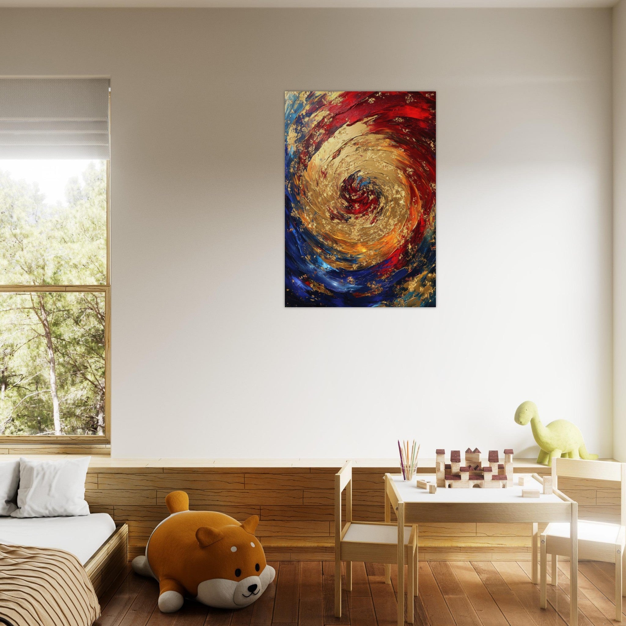 Aluminum Print Portrait - Vortex of Emotions A swirling fusion of vagrant 2 - Shop Ai Art WebShop - Digital Art online Store