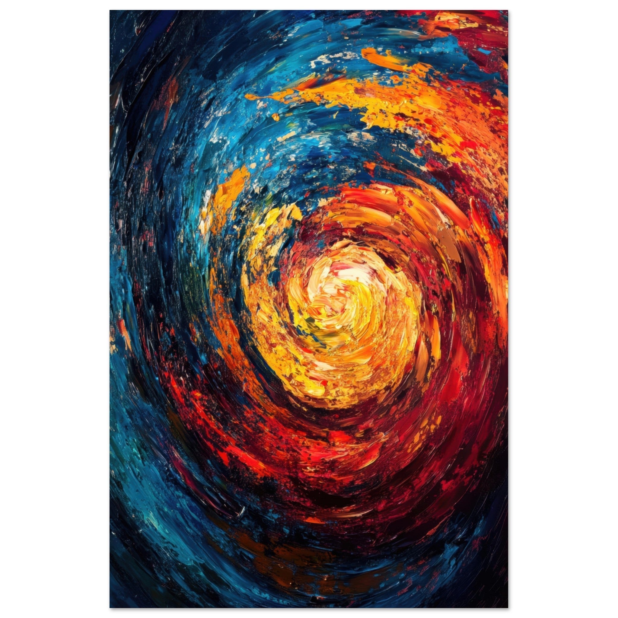 Aluminum Print Portrait - Vortex of Emotions A swirling fusion of vagrant - Shop Ai Art WebShop - Digital Art online Store
