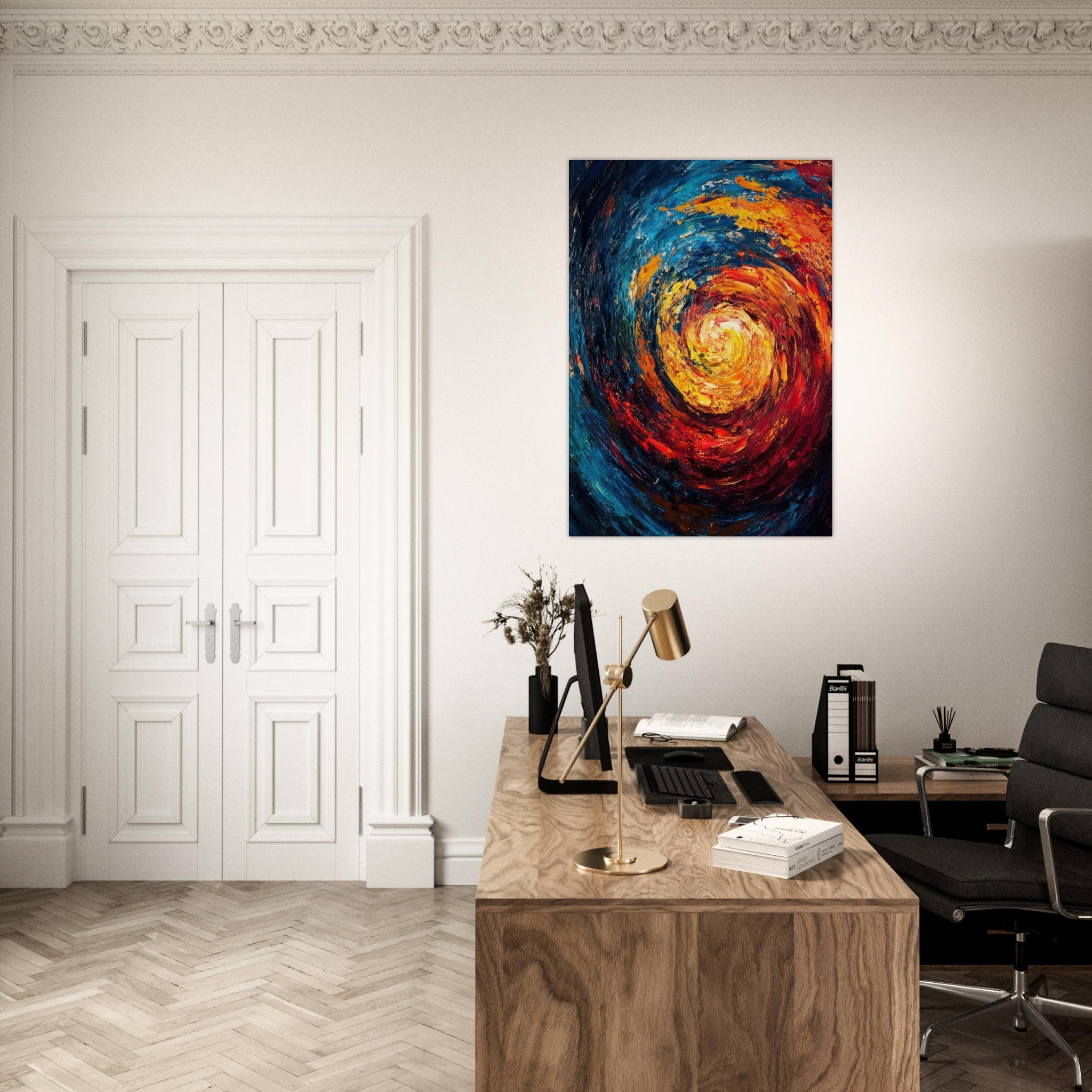 Aluminum Print Portrait - Vortex of Emotions A swirling fusion of vagrant - Shop Ai Art WebShop - Digital Art online Store