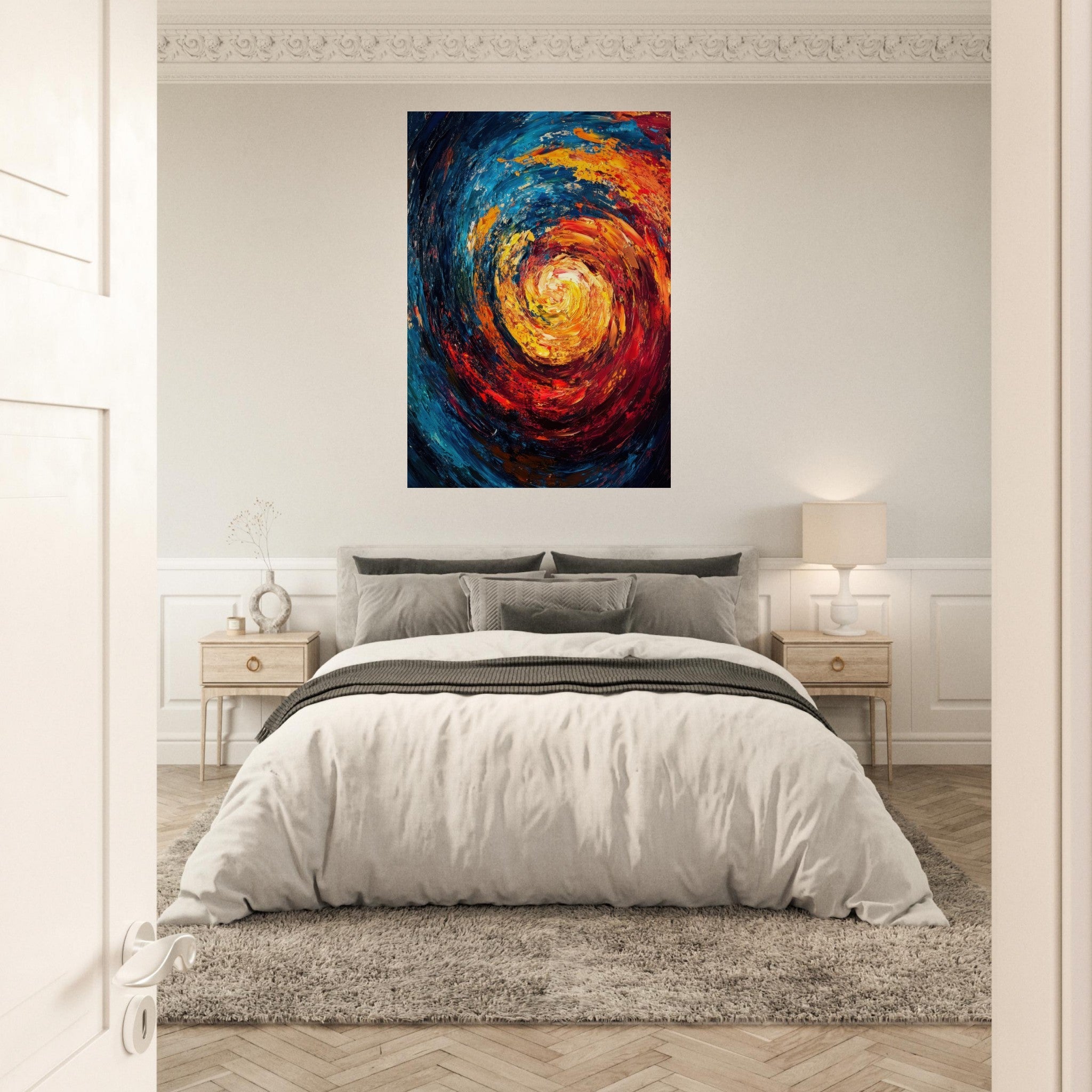Aluminum Print Portrait - Vortex of Emotions A swirling fusion of vagrant - Shop Ai Art WebShop - Digital Art online Store