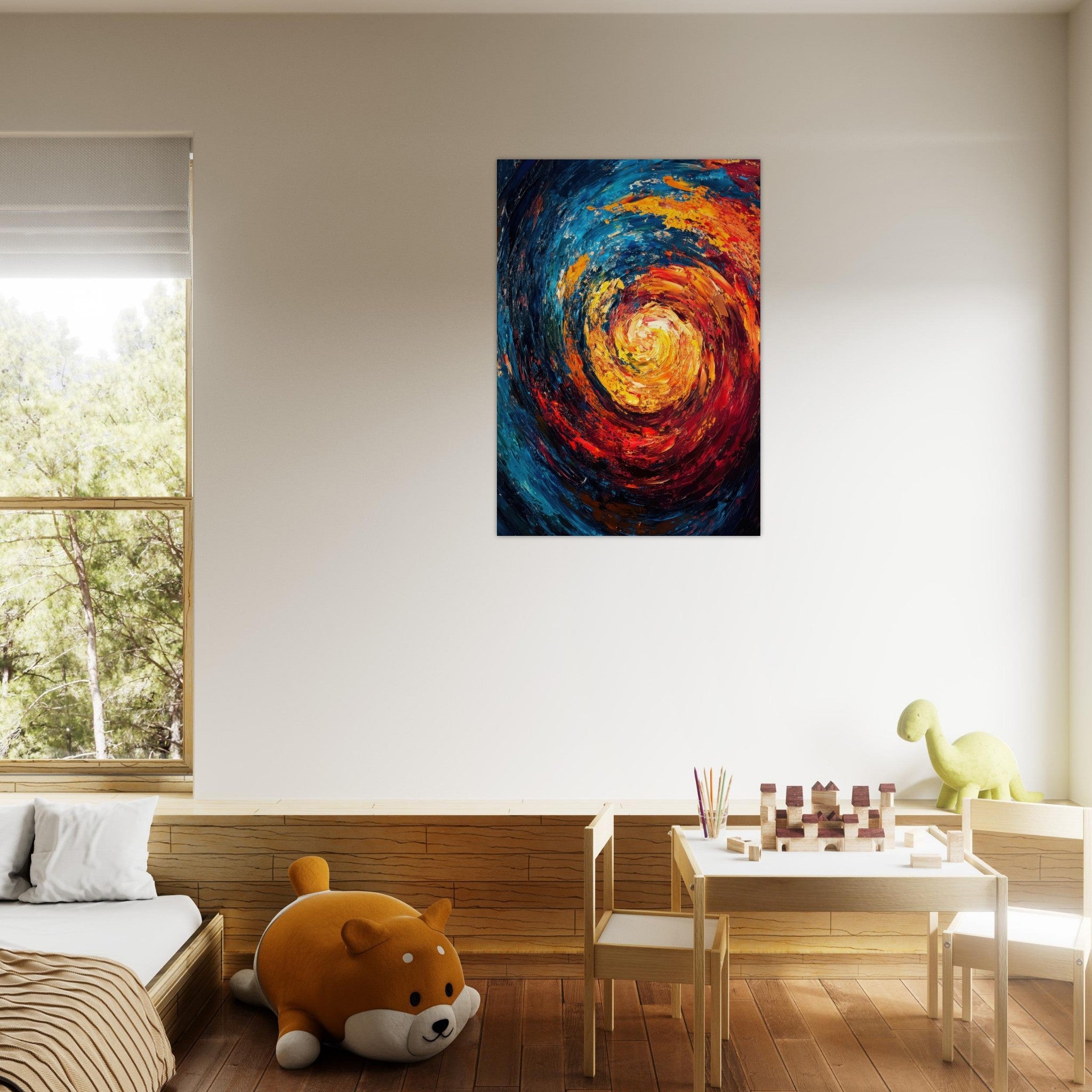 Aluminum Print Portrait - Vortex of Emotions A swirling fusion of vagrant - Shop Ai Art WebShop - Digital Art online Store