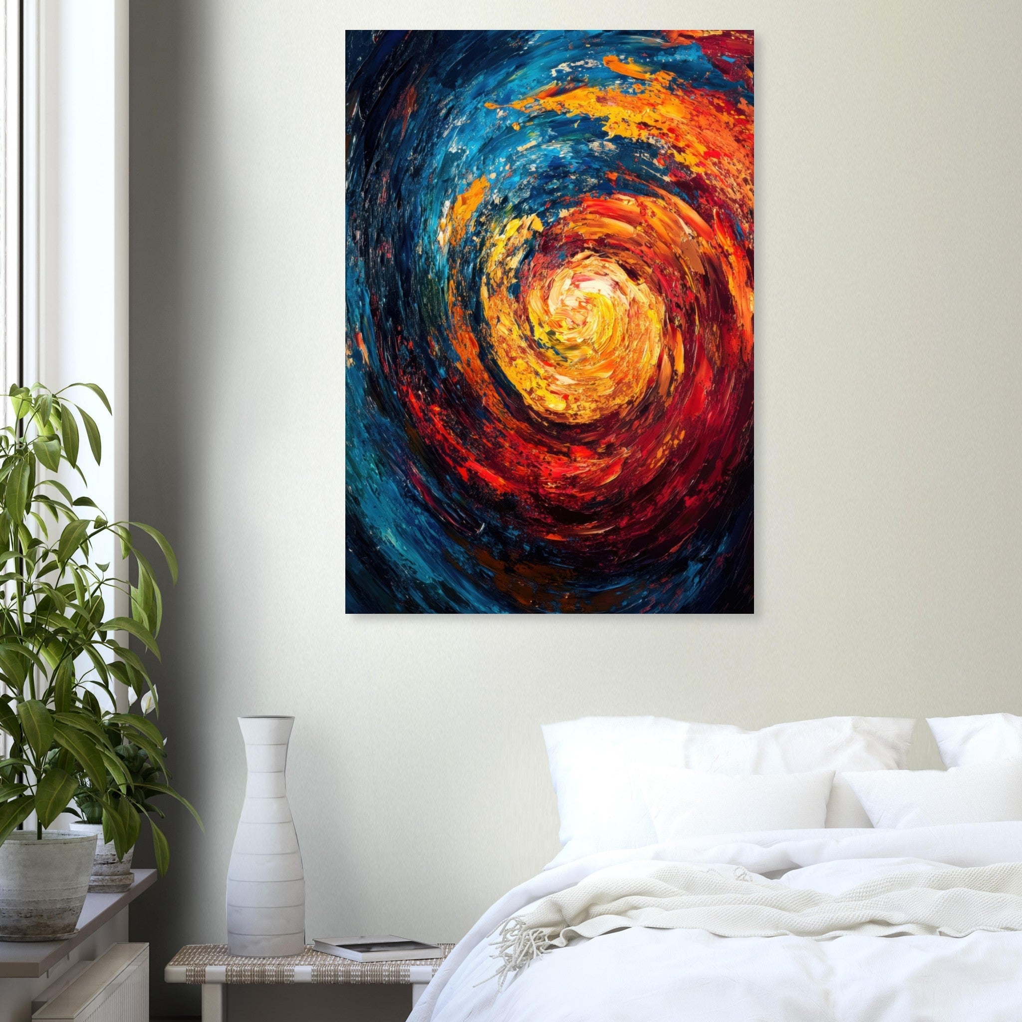 Aluminum Print Portrait - Vortex of Emotions A swirling fusion of vagrant - Shop Ai Art WebShop - Digital Art online Store