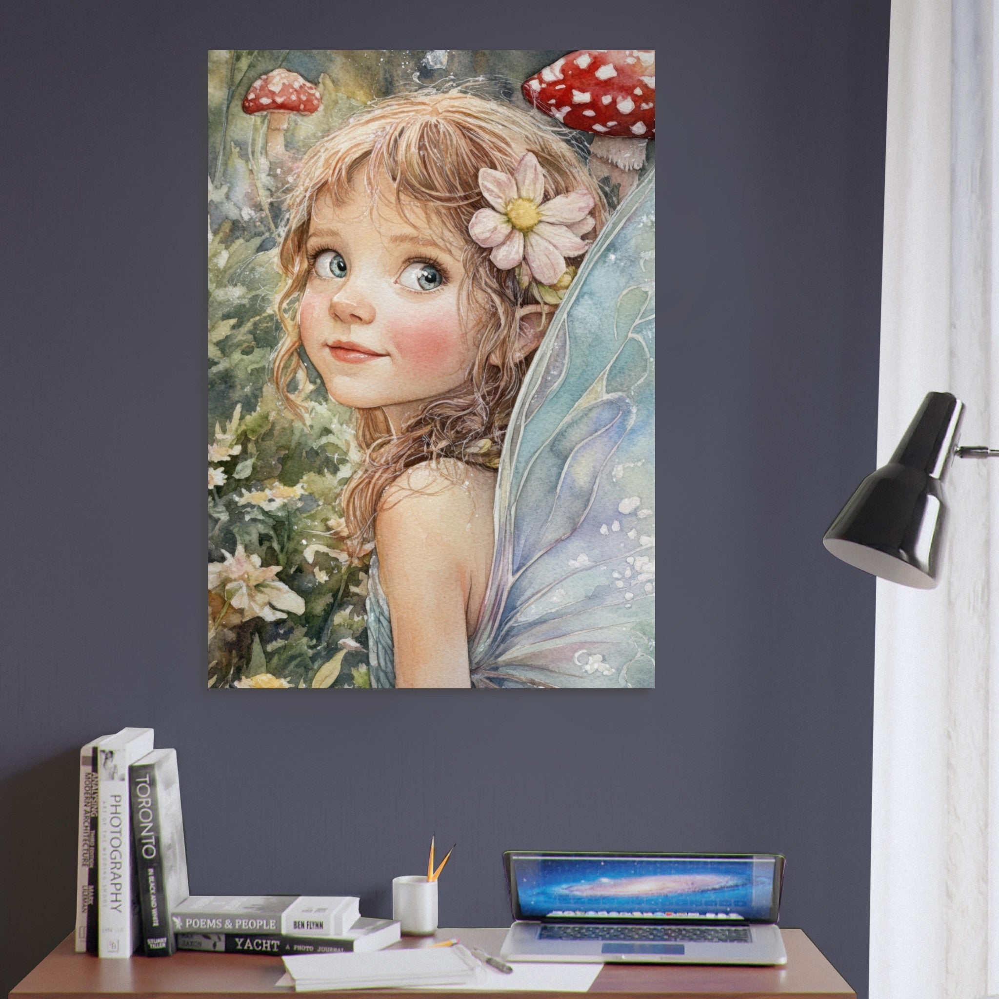 Aluminum Print Portrait - Watercolor Faerie Glade Watercolor Over - the - Thou 3 - Shop Ai Art WebShop - Digital Art online Store