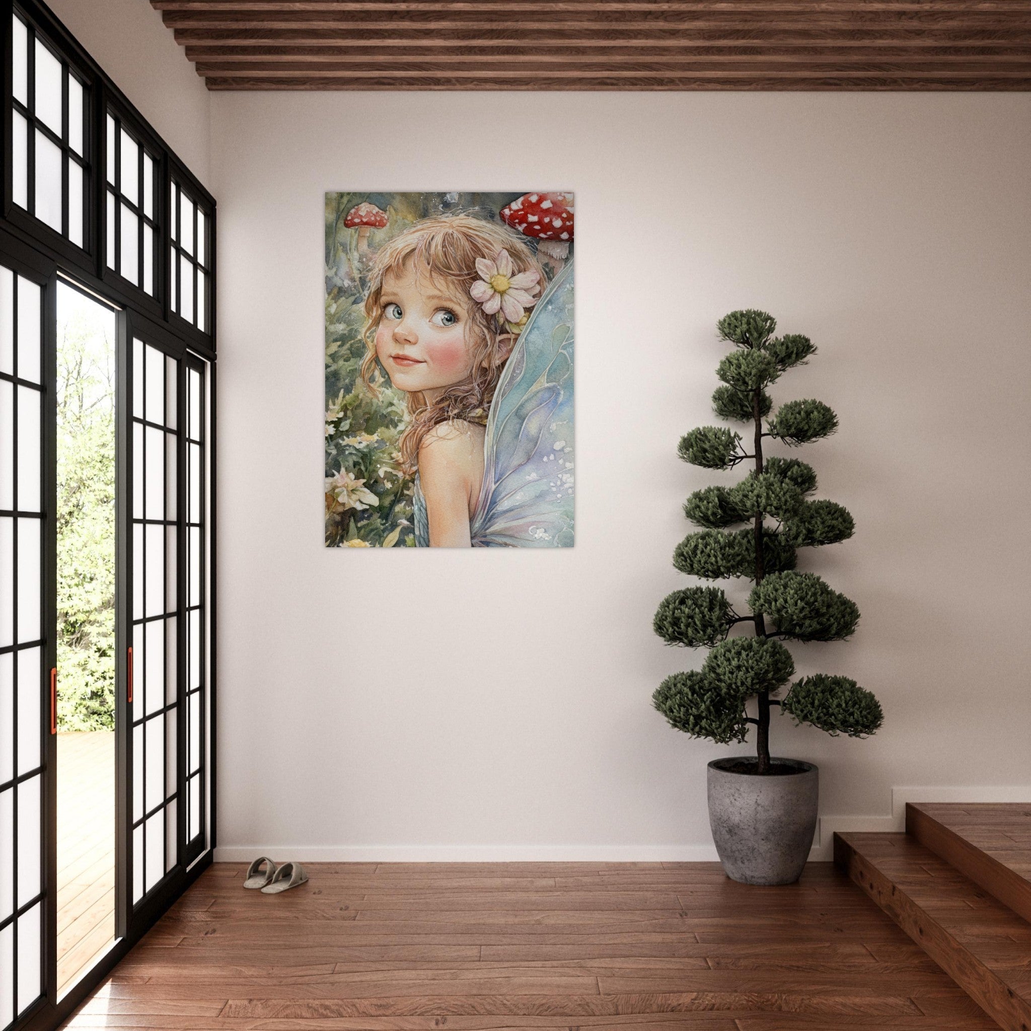 Aluminum Print Portrait - Watercolor Faerie Glade Watercolor Over - the - Thou 3 - Shop Ai Art WebShop - Digital Art online Store