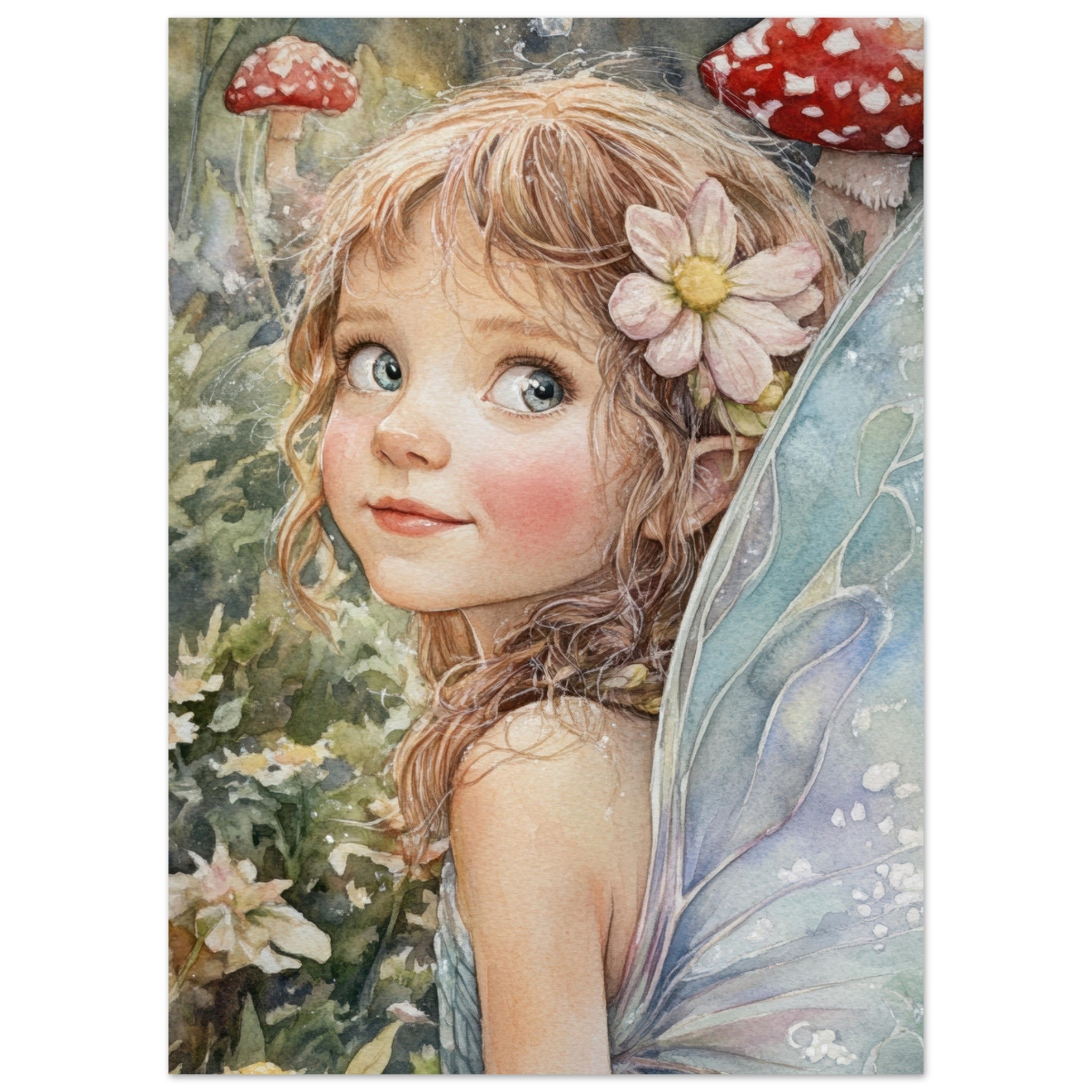 Aluminum Print Portrait - Watercolor Faerie Glade Watercolor Over - the - Thou 3 - Shop Ai Art WebShop - Digital Art online Store