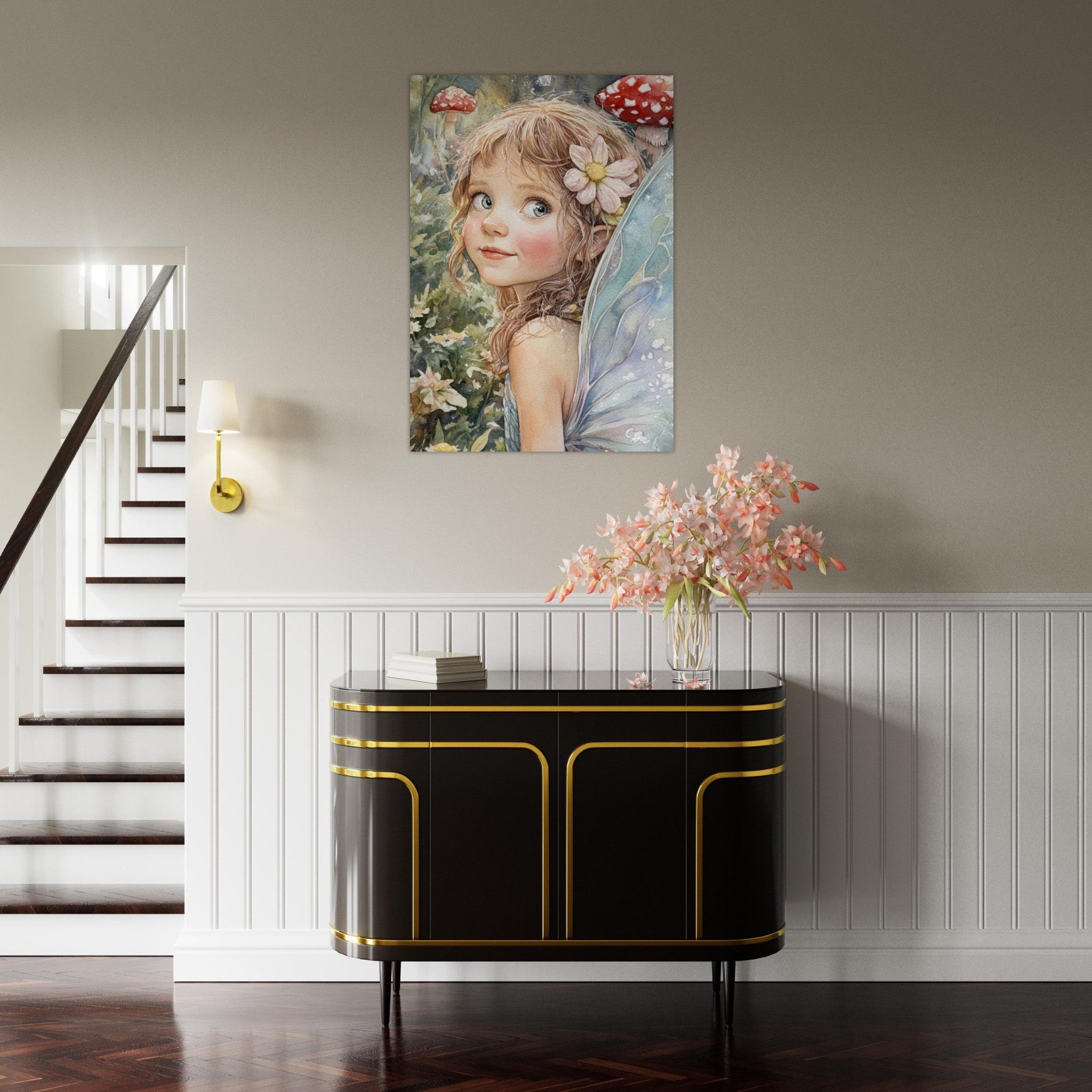 Aluminum Print Portrait - Watercolor Faerie Glade Watercolor Over - the - Thou 3 - Shop Ai Art WebShop - Digital Art online Store