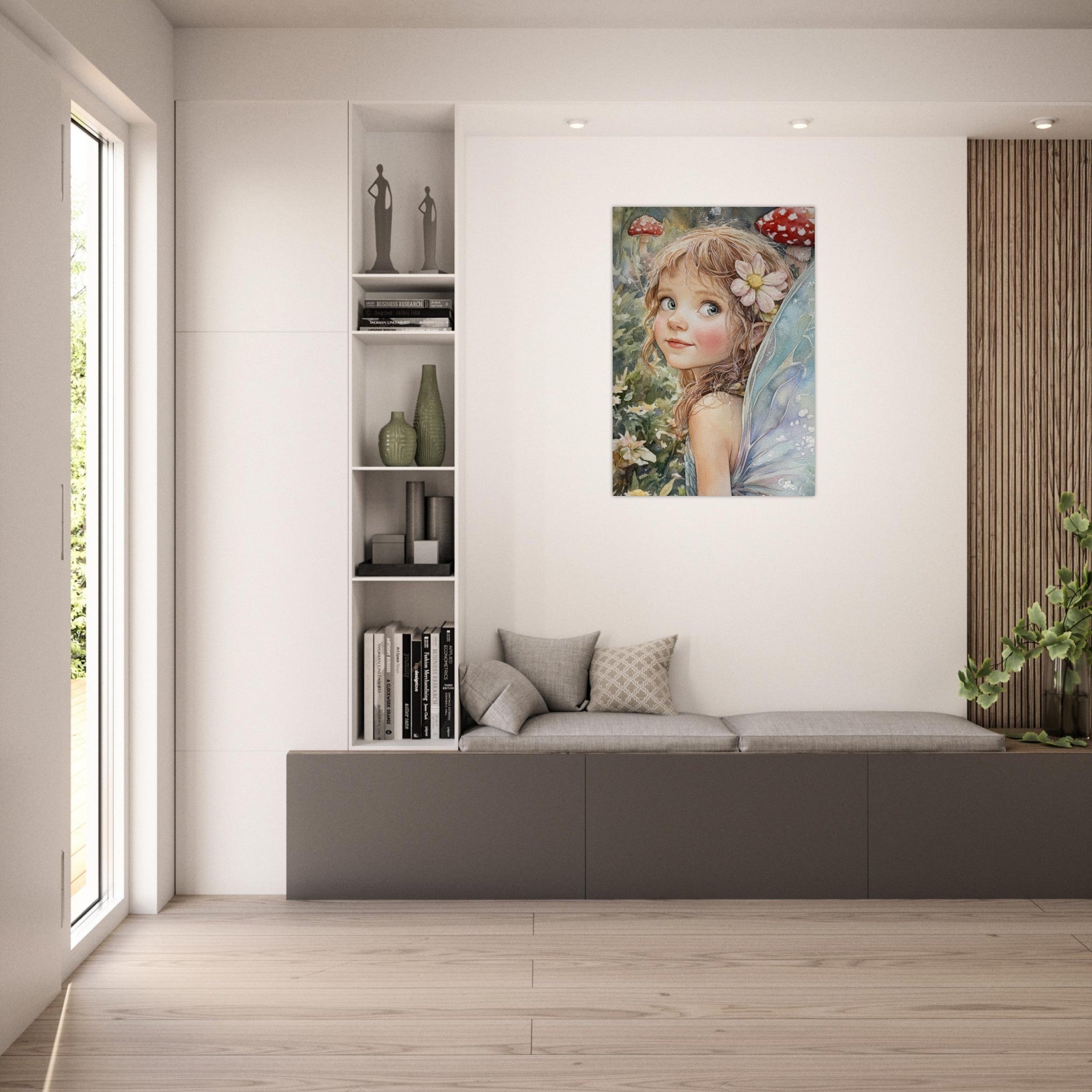 Aluminum Print Portrait - Watercolor Faerie Glade Watercolor Over - the - Thou 3 - Shop Ai Art WebShop - Digital Art online Store