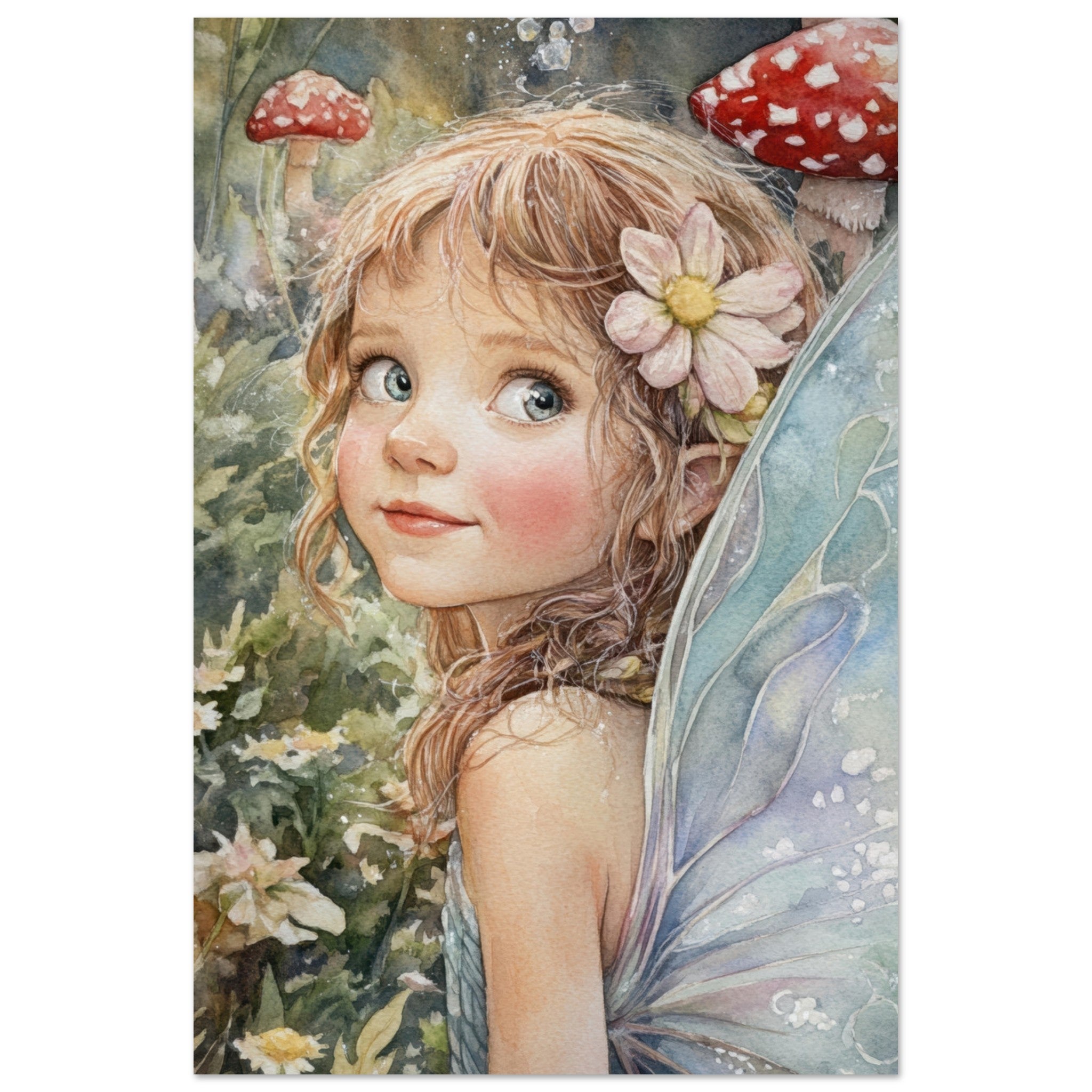 Aluminum Print Portrait - Watercolor Faerie Glade Watercolor Over - the - Thou 3 - Shop Ai Art WebShop - Digital Art online Store