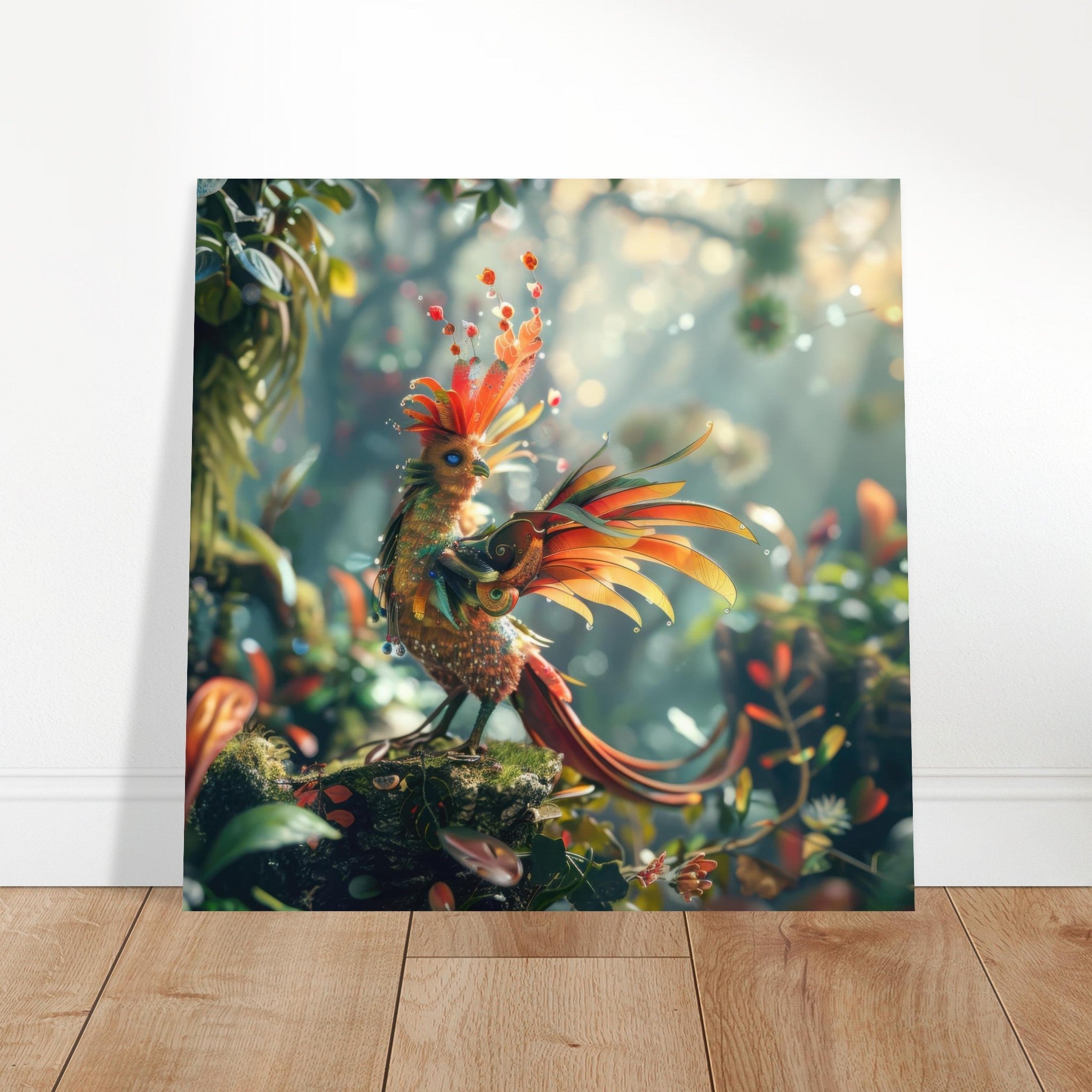 Aluminum Print Square - Amazing fantasy world with fantasy creatures 55m birds 6 - Shop Ai Art WebShop - Digital Art online Store