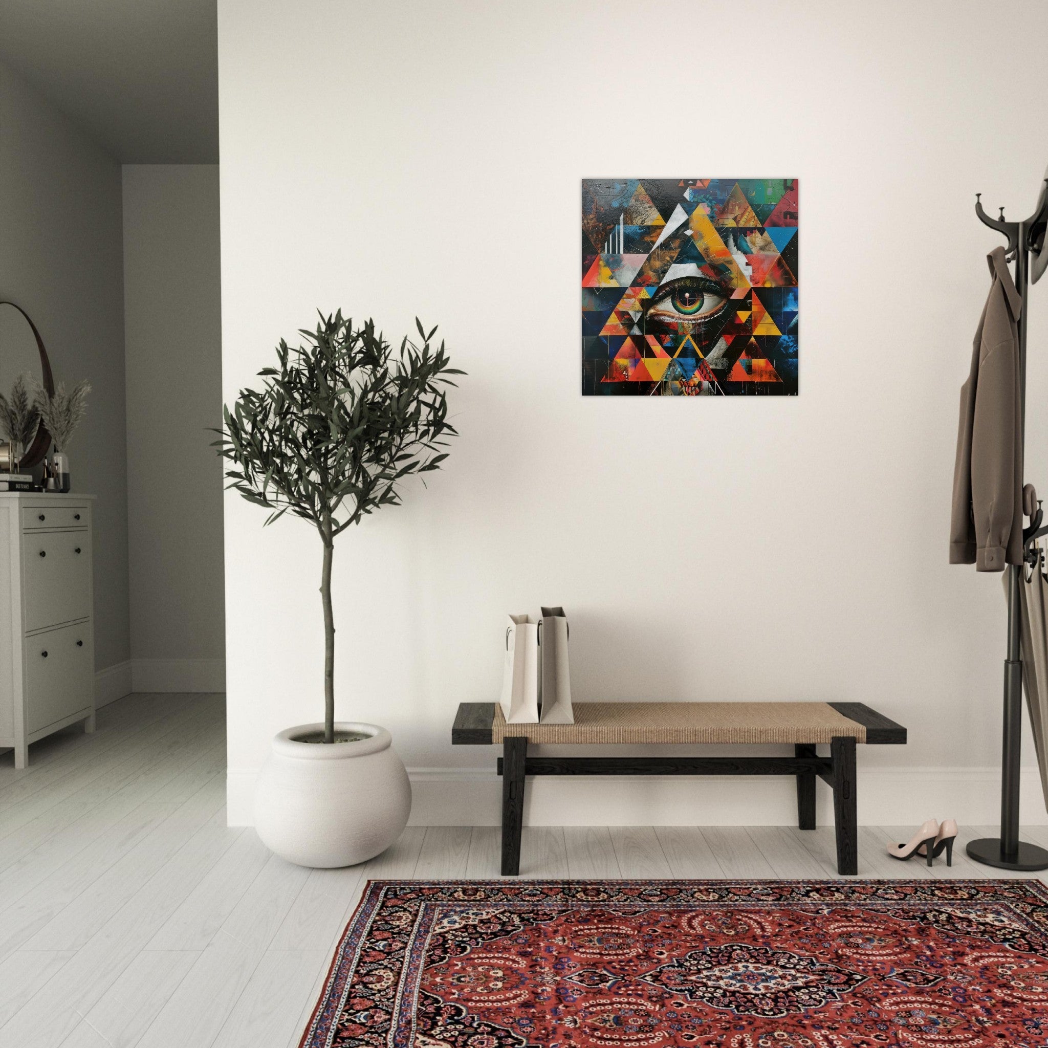 Aluminum Print Square - Eye of horus abstract style 6 - Shop Ai Art WebShop - Digital Art online Store