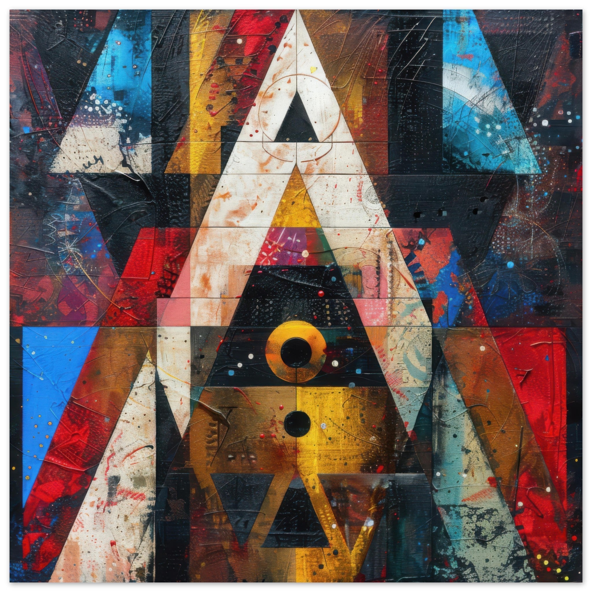 Aluminum Print Square - Free your mind abstract style 2 - Shop Ai Art WebShop - Digital Art online Store