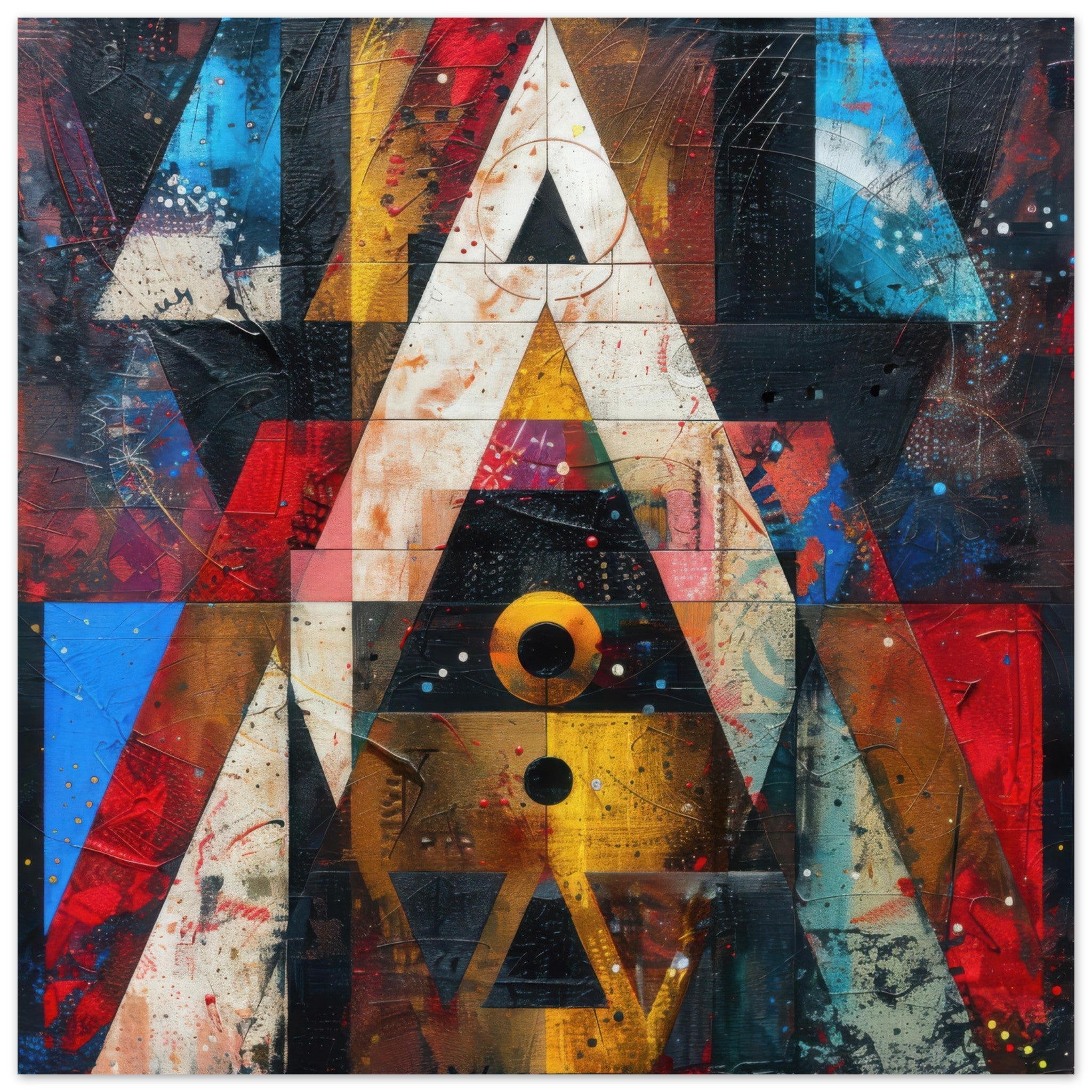 Aluminum Print Square - Free your mind abstract style 2 - Shop Ai Art WebShop - Digital Art online Store